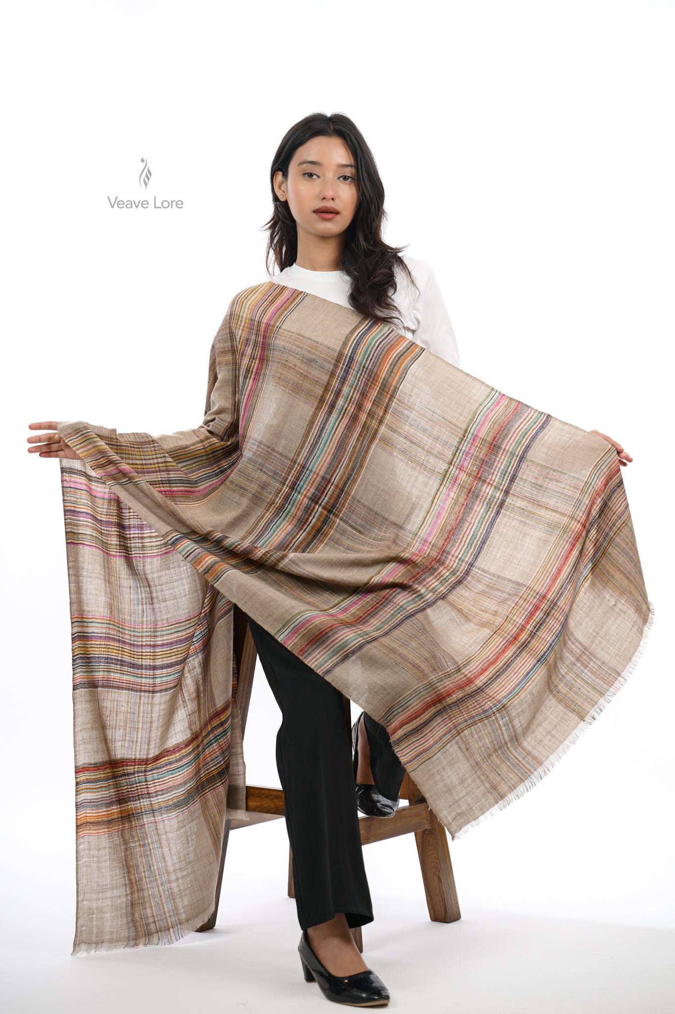 Shokh & Reg Pashmina Stole
