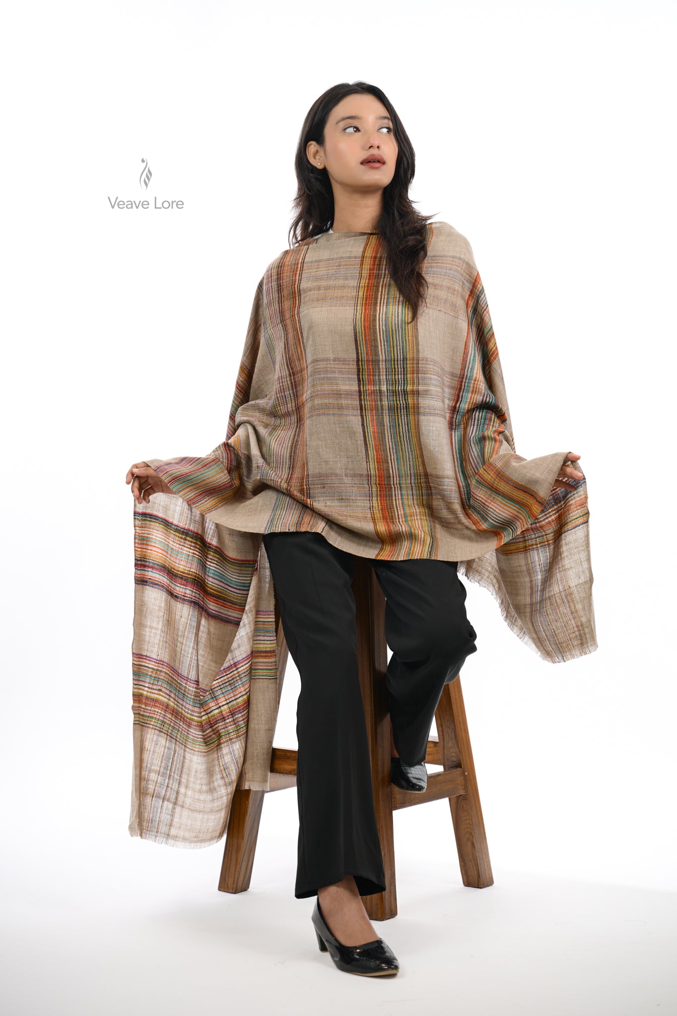 Lehar & Oat Pashmina Stole