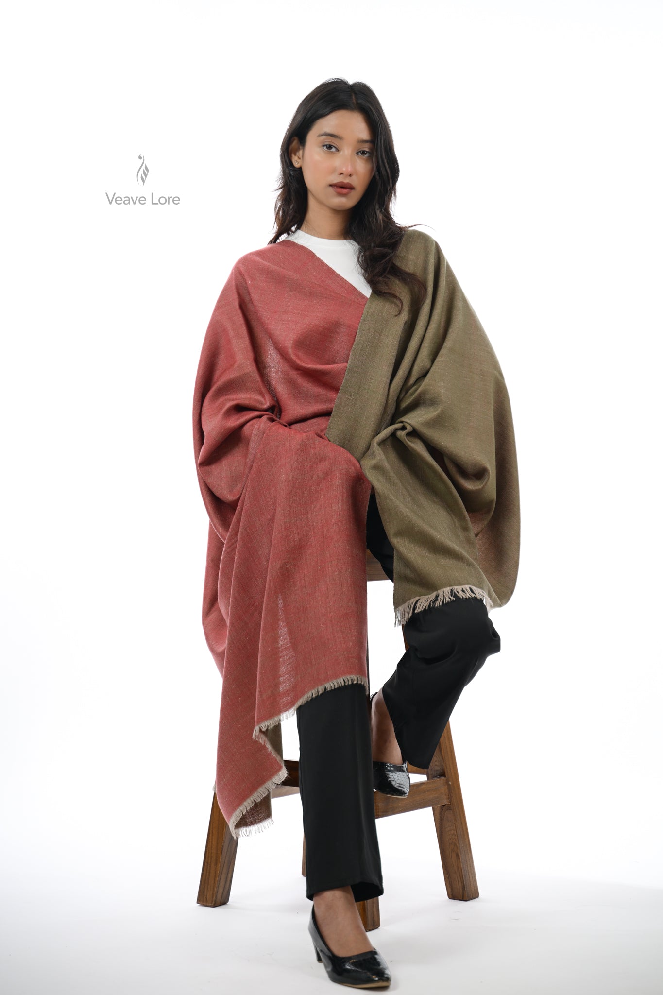 Khizaan Rose Pashmina Shawl