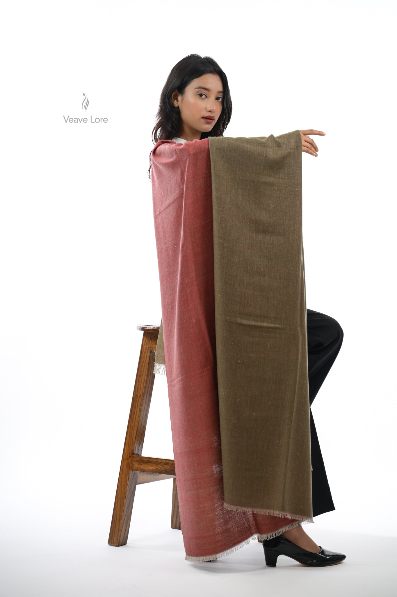 Khizaan Rose Pashmina Shawl