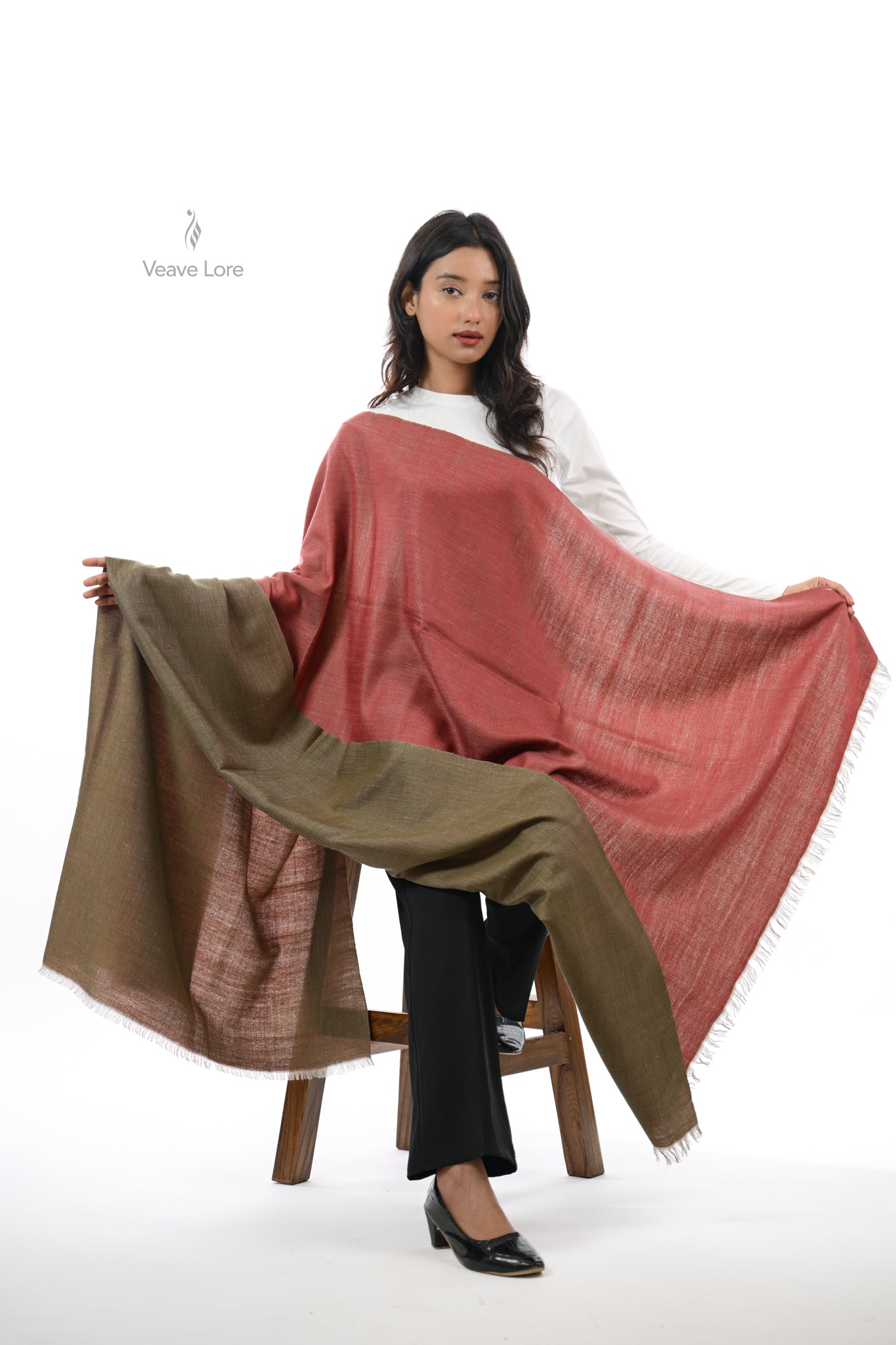 Khizaan Rose Pashmina Shawl