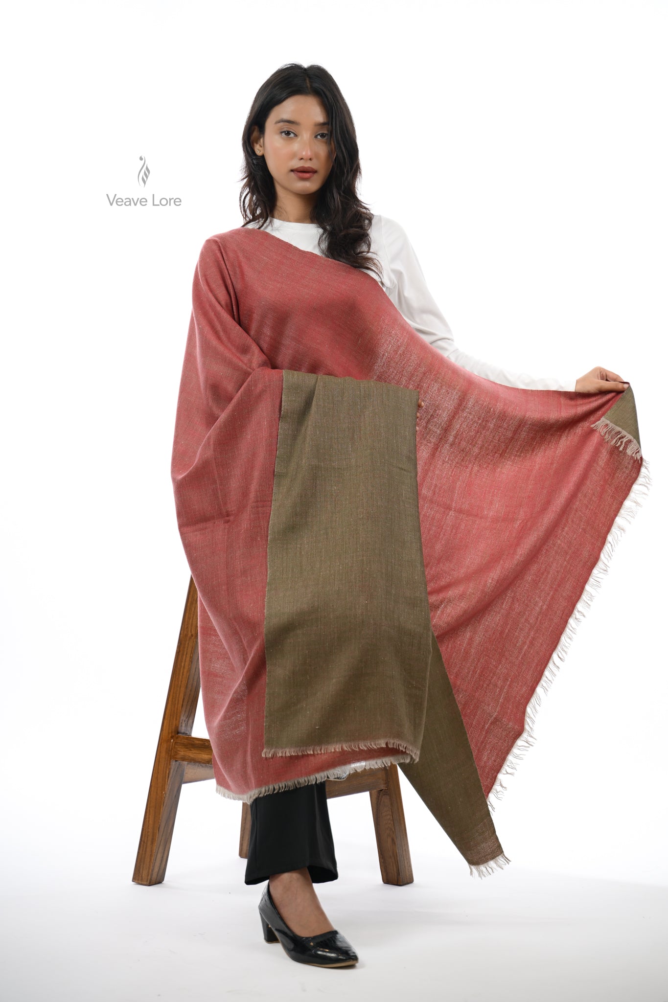 Khizaan Rose Pashmina Shawl