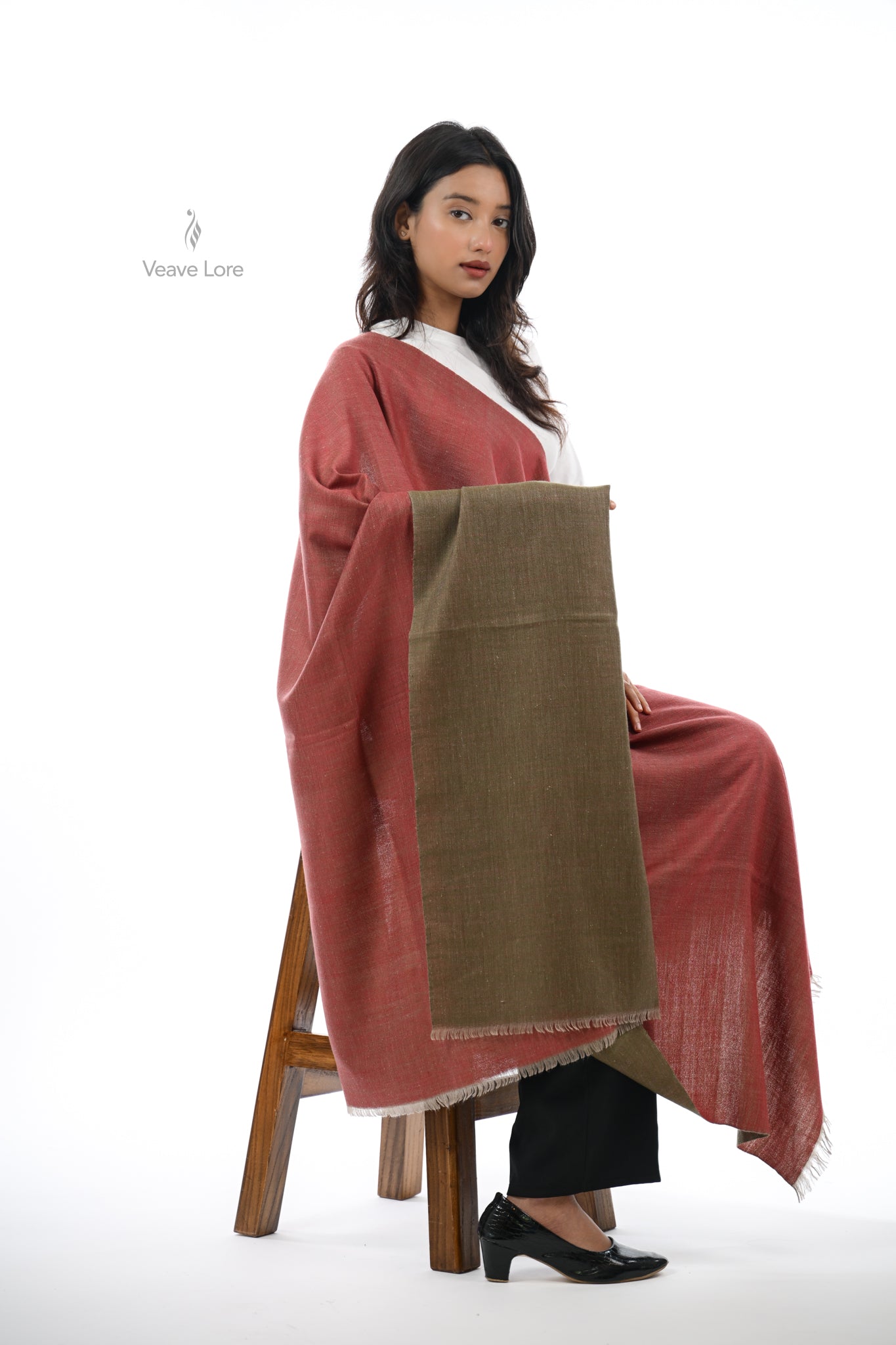 Khizaan Rose Pashmina Shawl