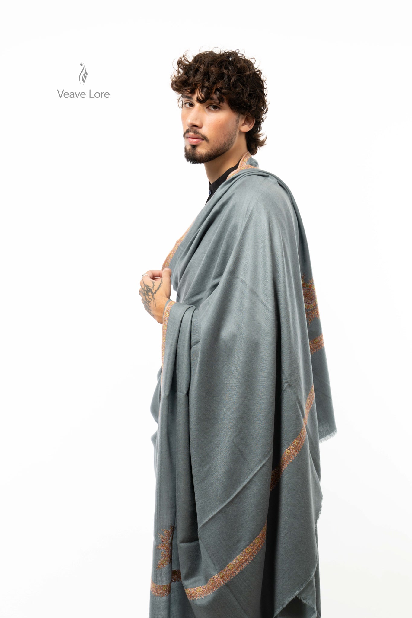 Slate Ember Pashmina Shawl