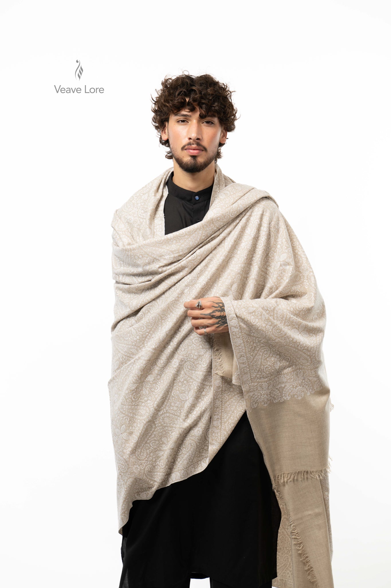 Oyster Lace Pashmina Shawl
