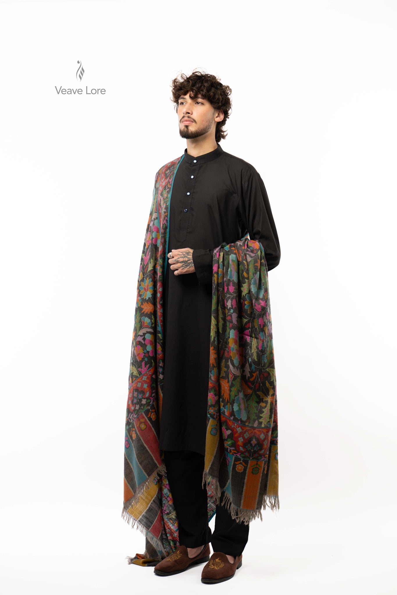 Noir Tapestry Pashmina Shawl