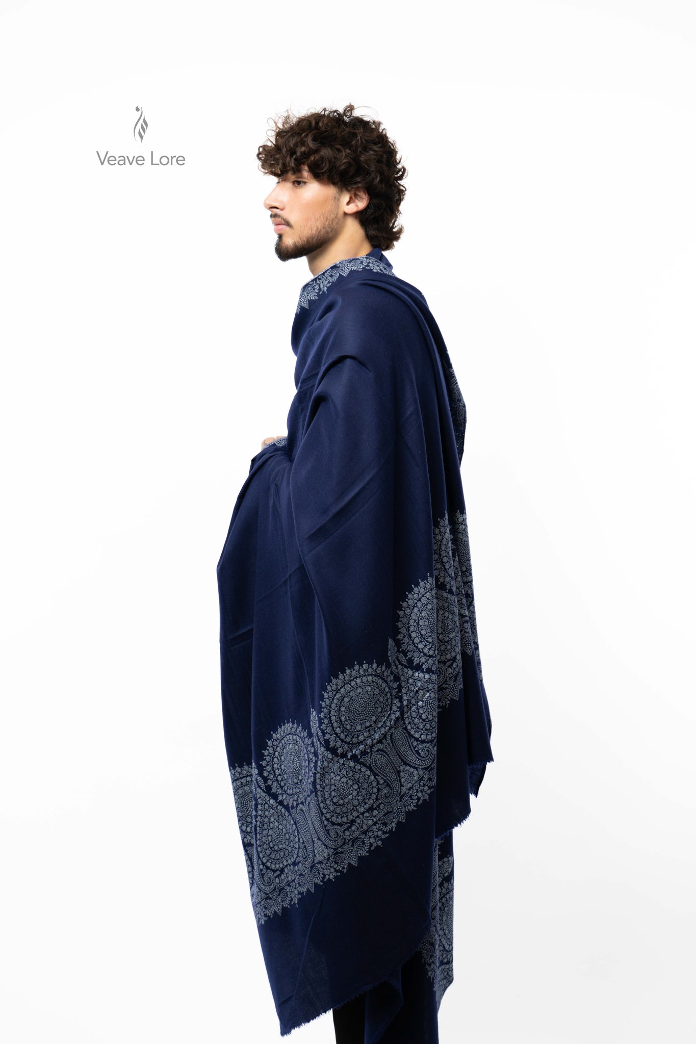 Prussian Quill Pashmina Shawl