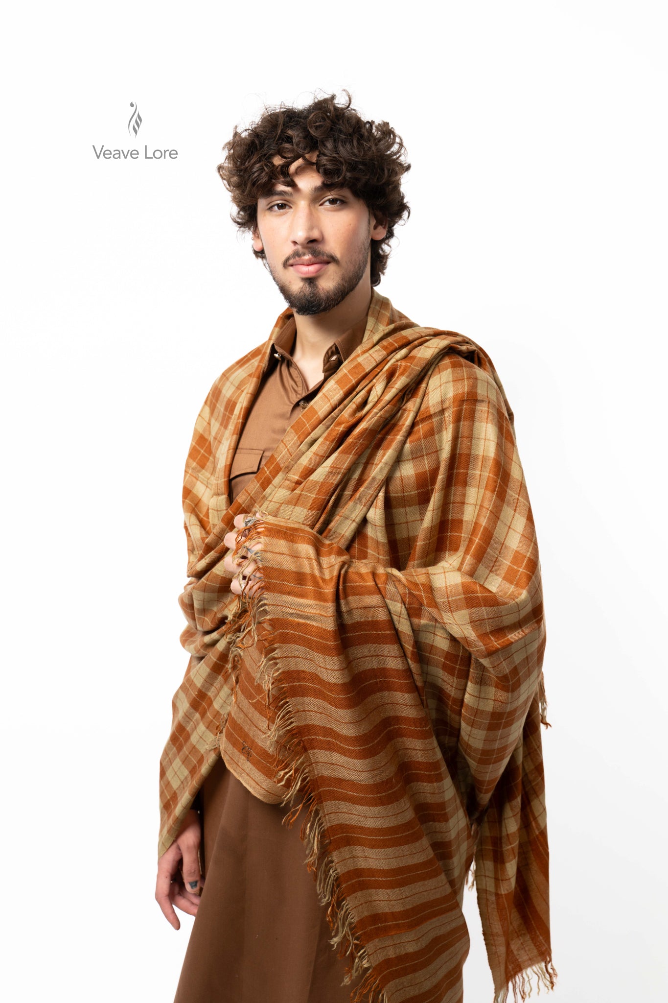 Rust Bracken Pashmina Shawl