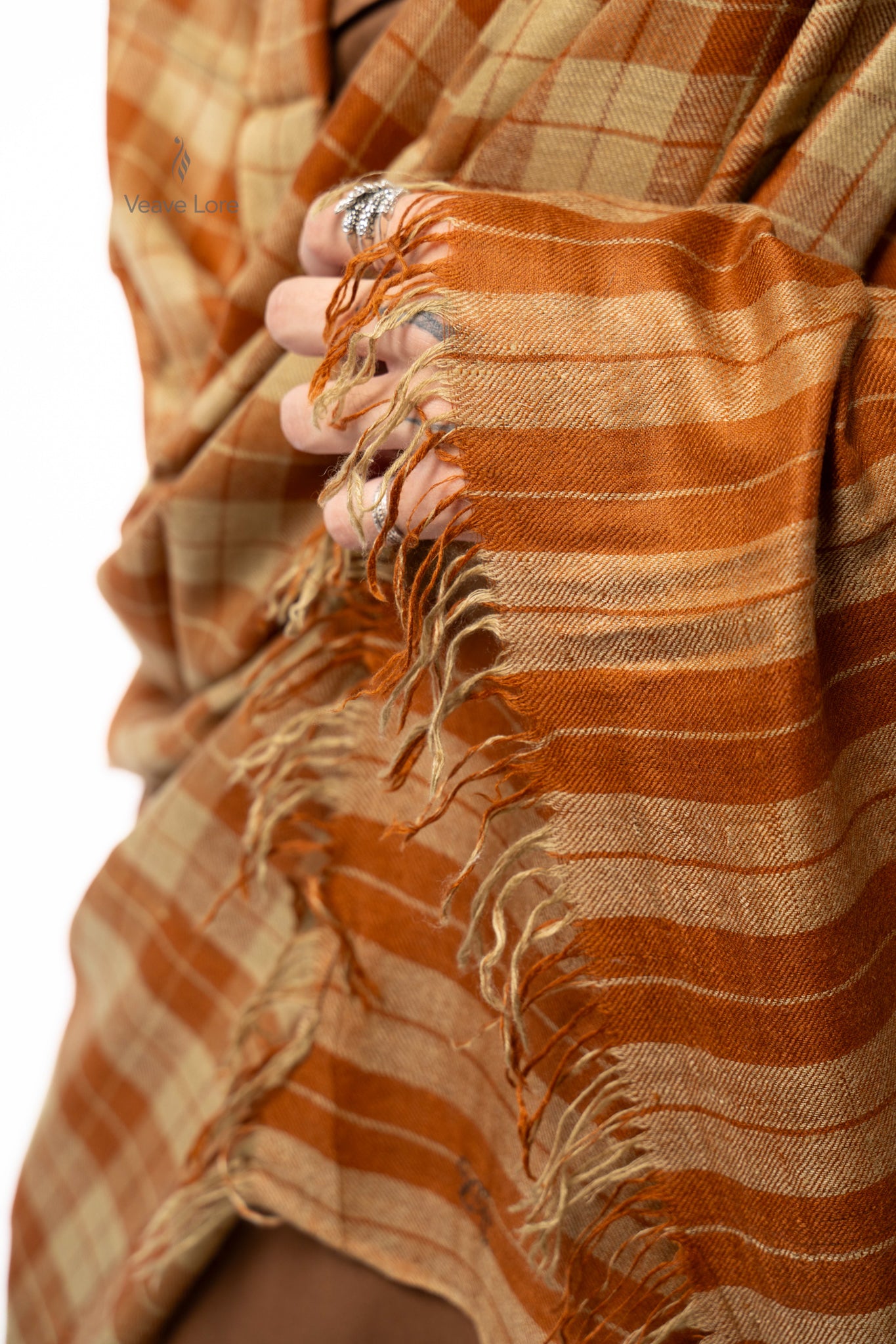 Rust Bracken Pashmina Shawl
