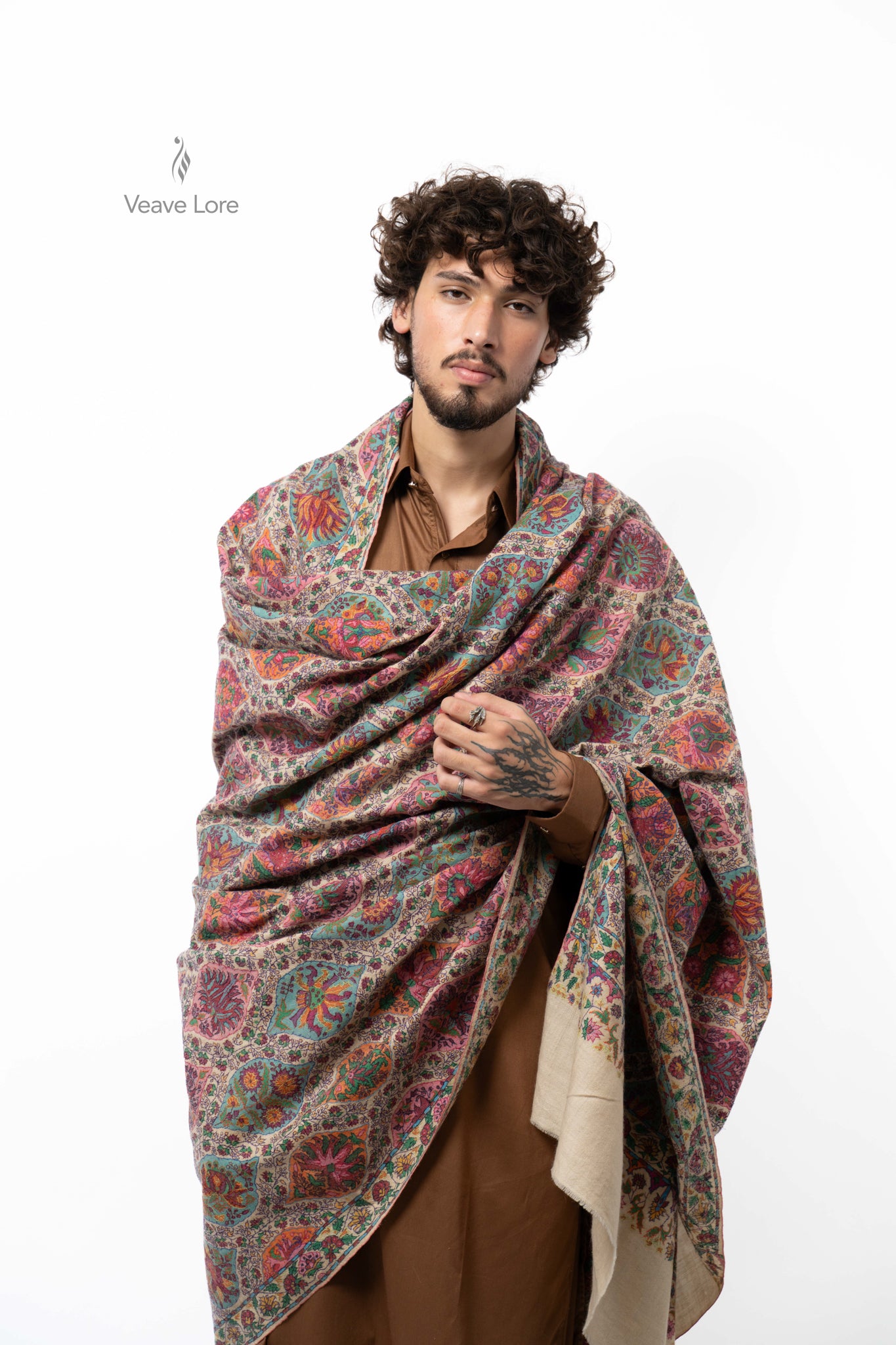 Kaleidoscope Verdant Pashmina Shawl