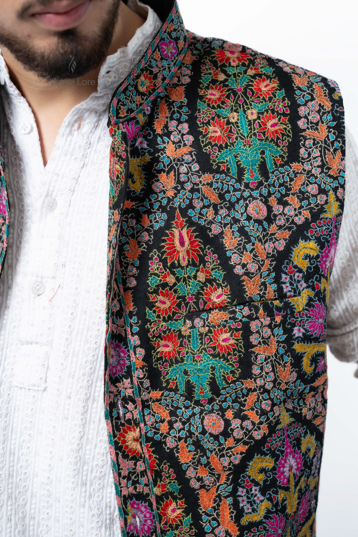 Nightfall Arbor Kalamkari Waistcoat