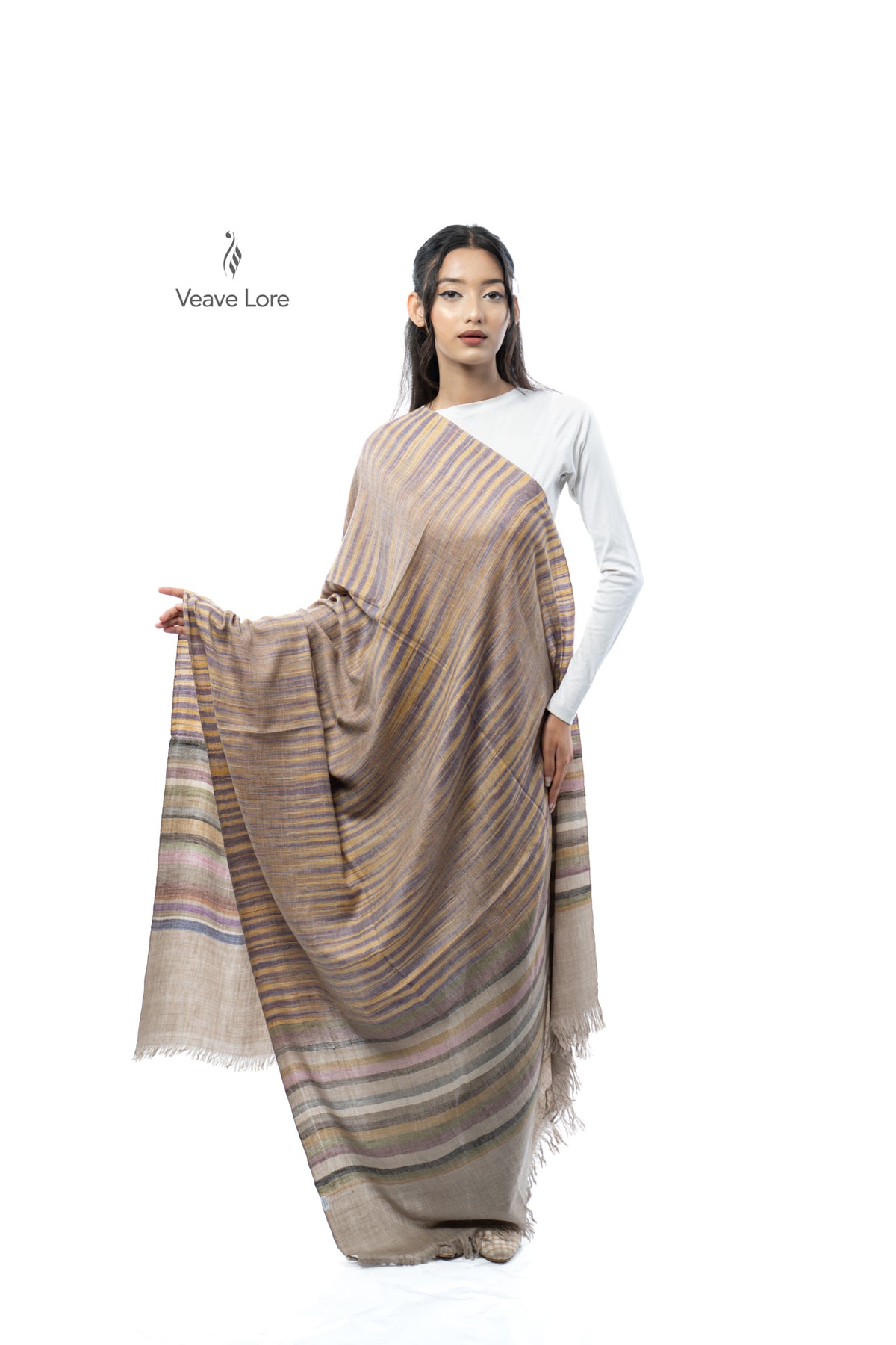 Wheat Cadence Pashmina Shawl