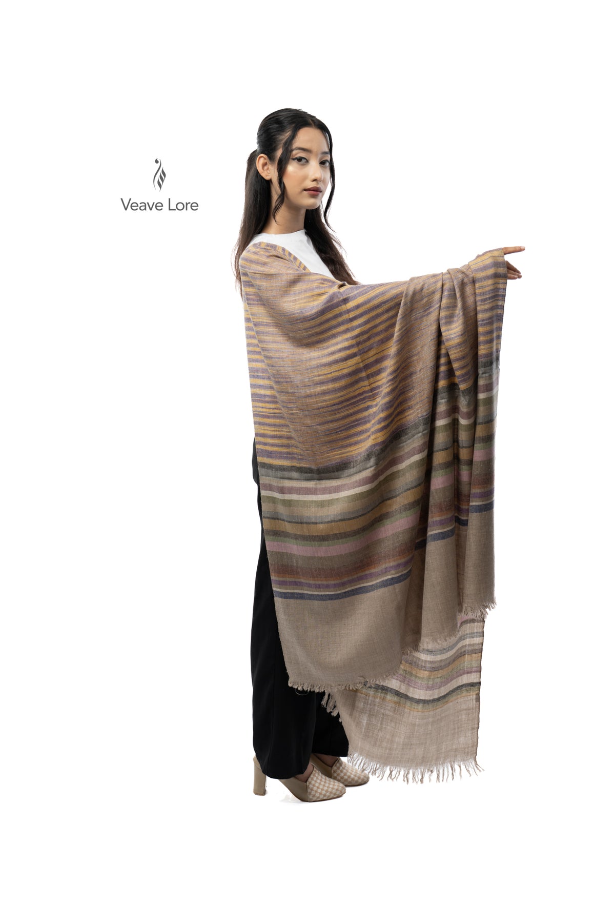 Wheat Cadence Pashmina Shawl