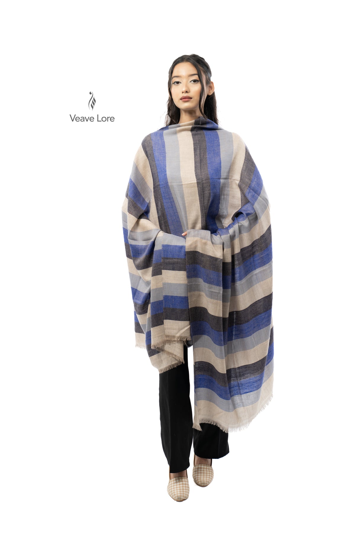 Denim Cabana Pashmina Shawl