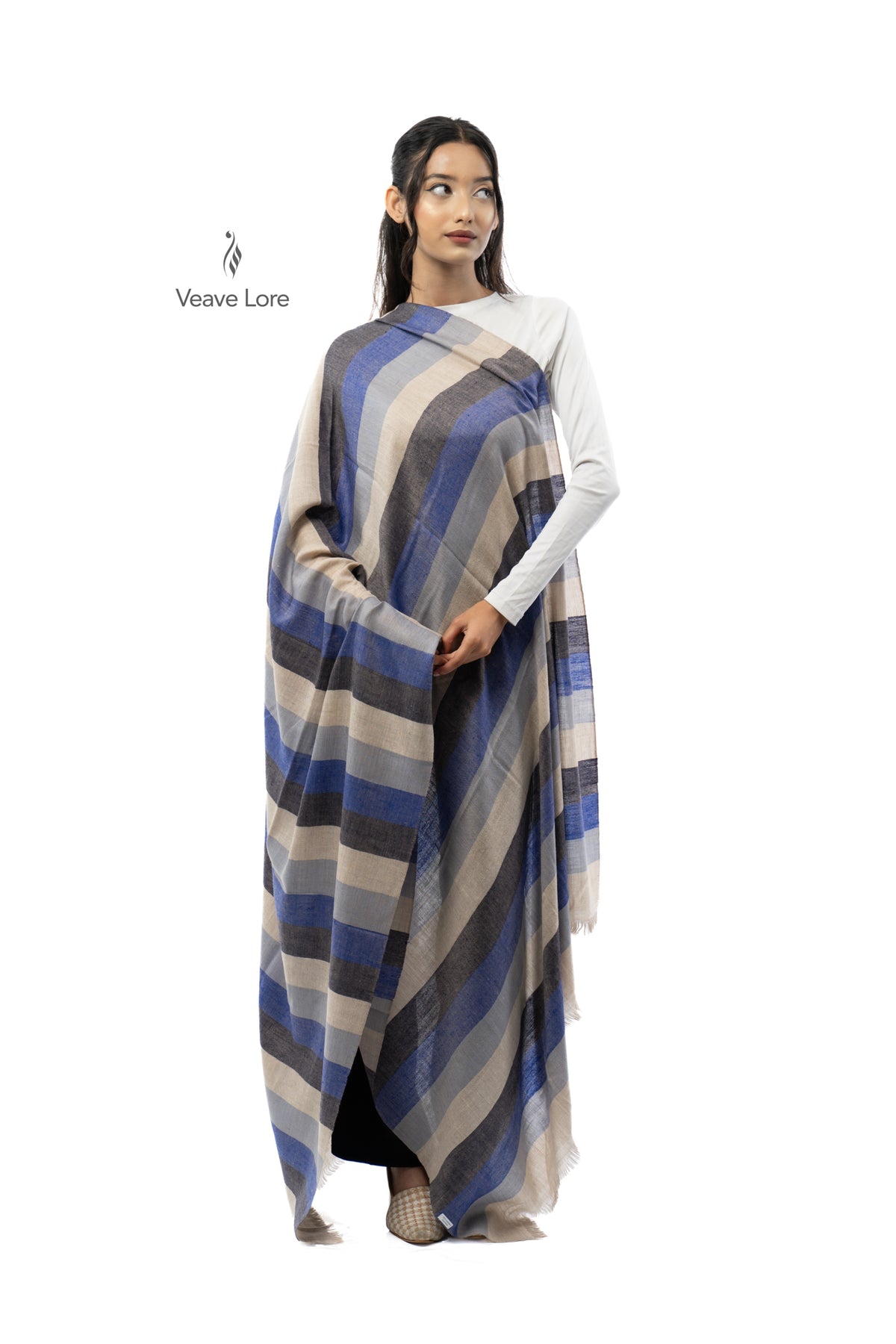 Denim Cabana Pashmina Shawl