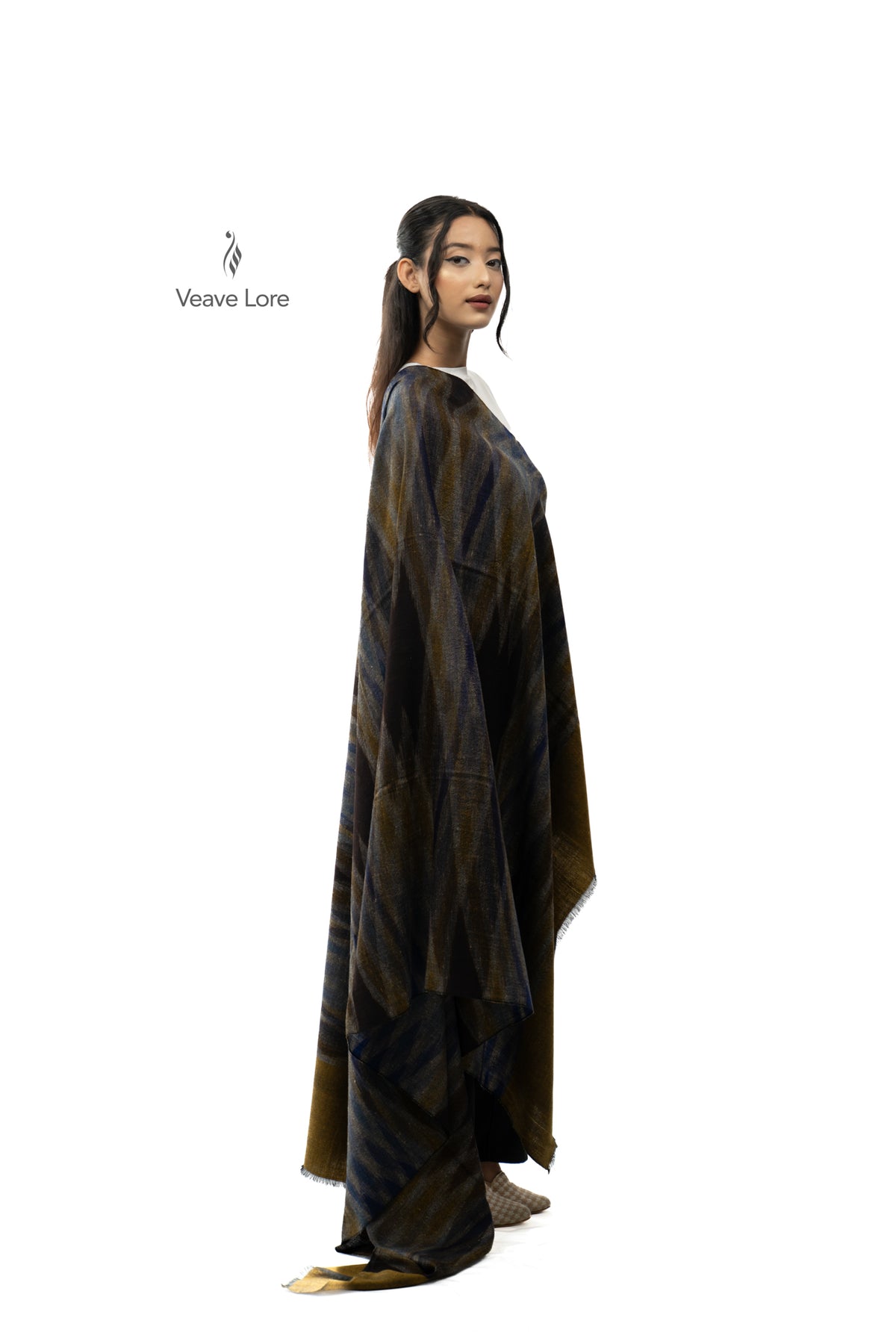 Olive Tempest Pashmina Shawl