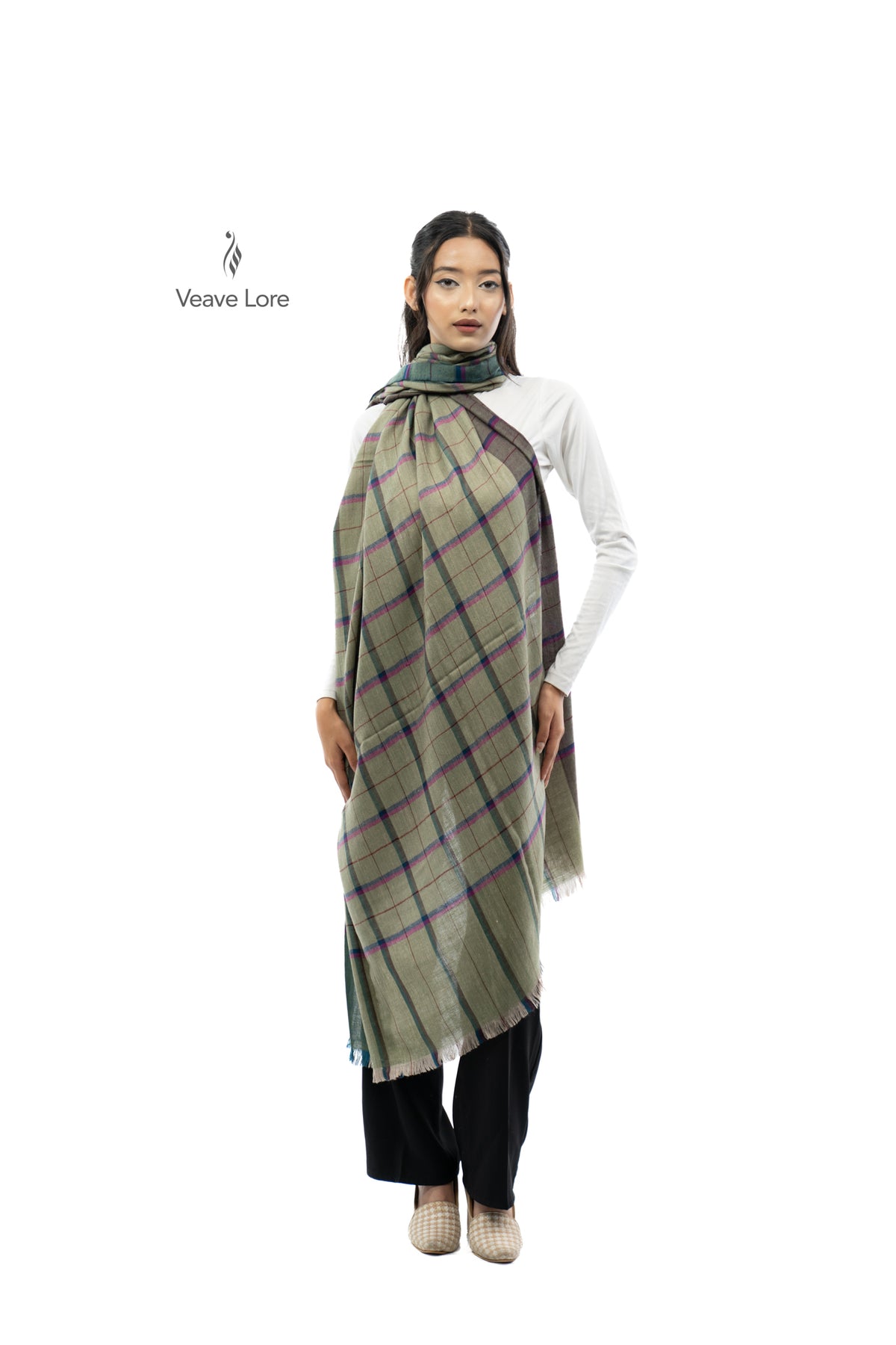 Sage Chartreuse Pashmina Shawl