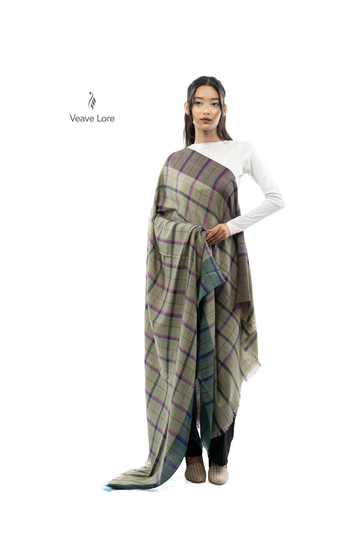 Sage Chartreuse Pashmina Shawl