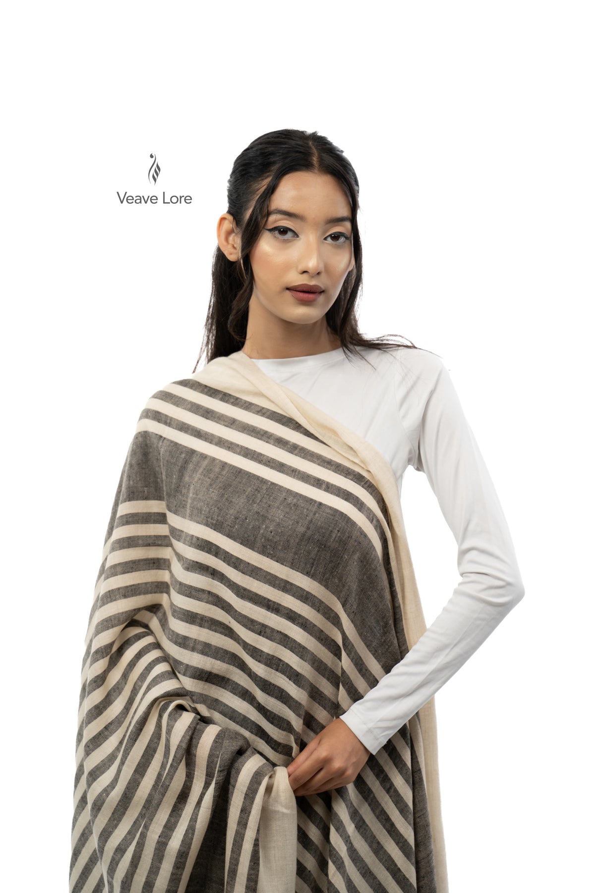 Charcoal Mariner Pashmina Shawl