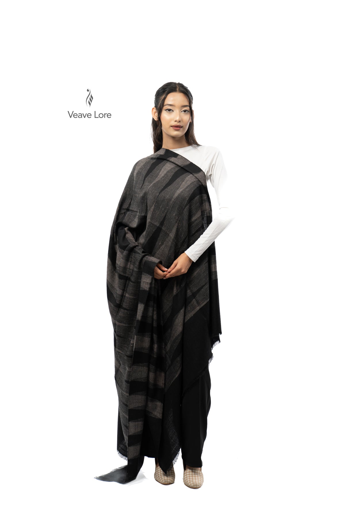 Ink Mirage Pashmina Shawl