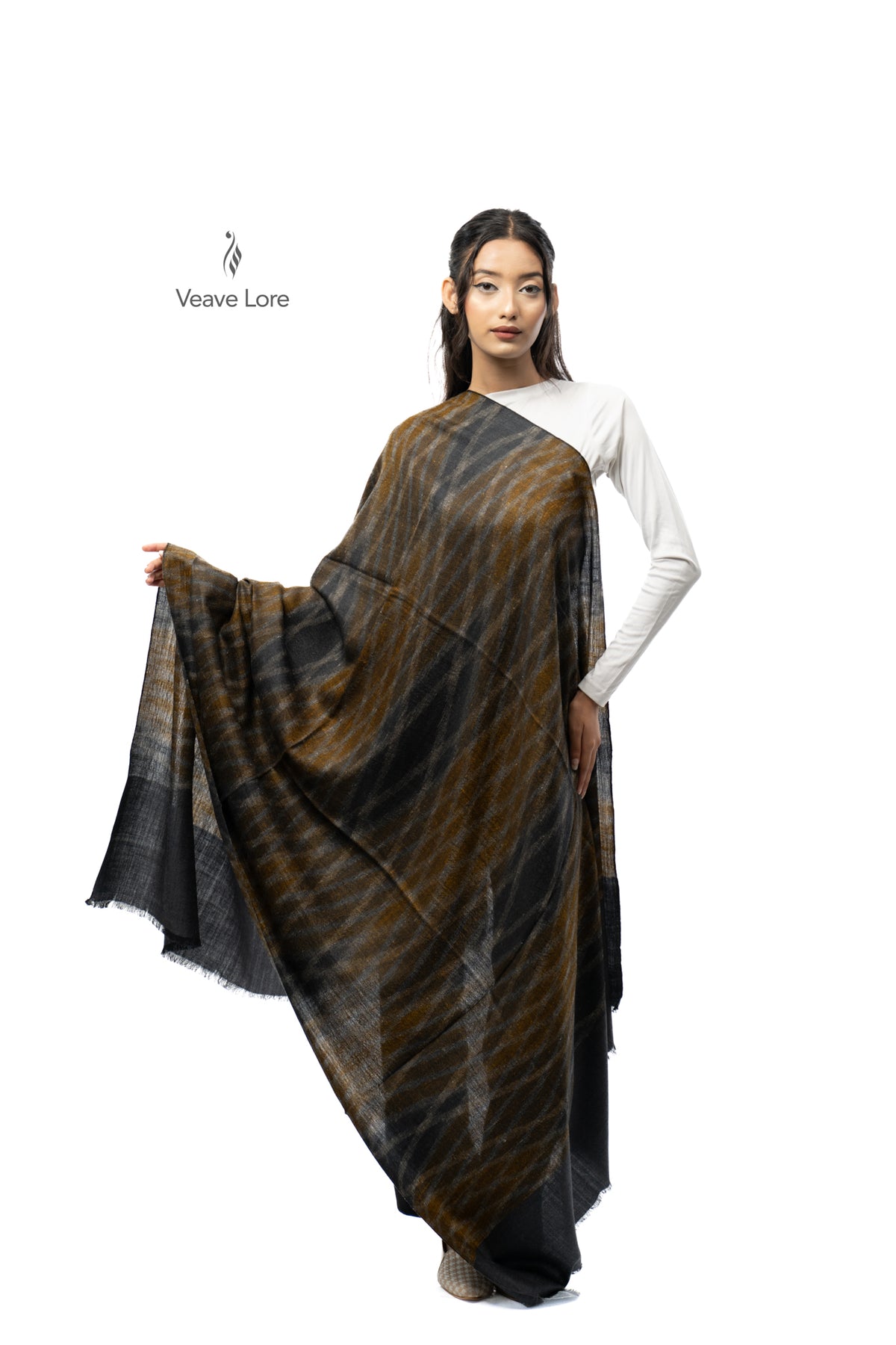 Bronze Ripple Pashmina Shawl