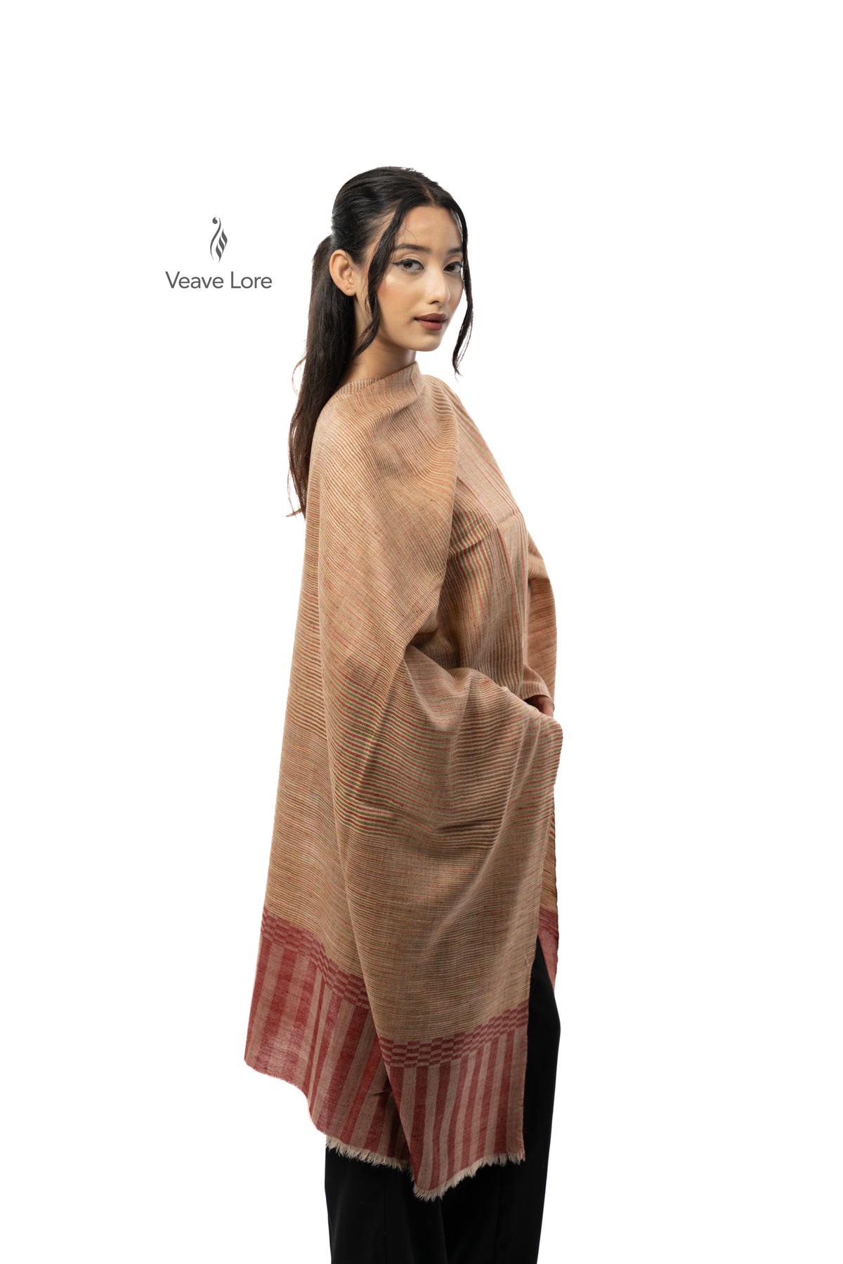 Clay Ripple Pashmina Stole