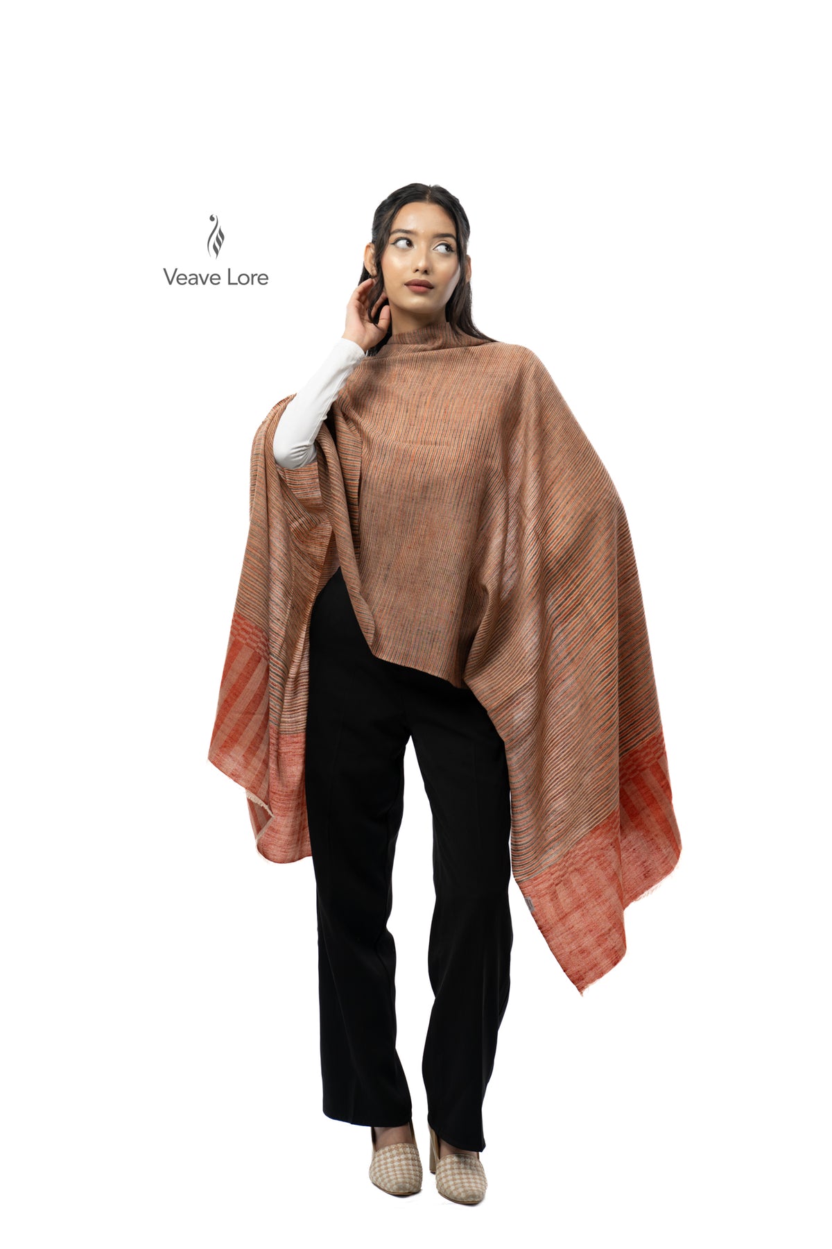 Cinnamon Cascade Pashmina Stole