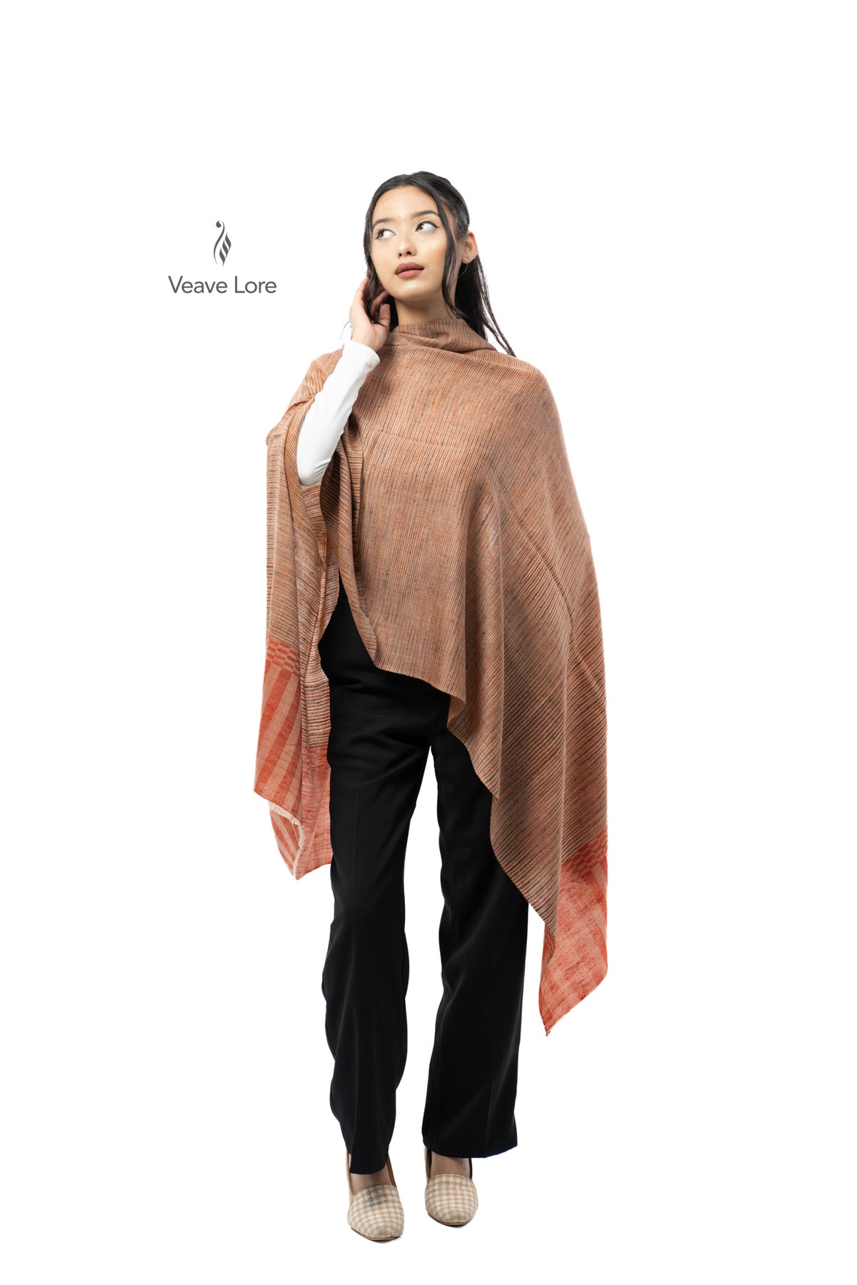 Cinnamon Cascade Pashmina Stole