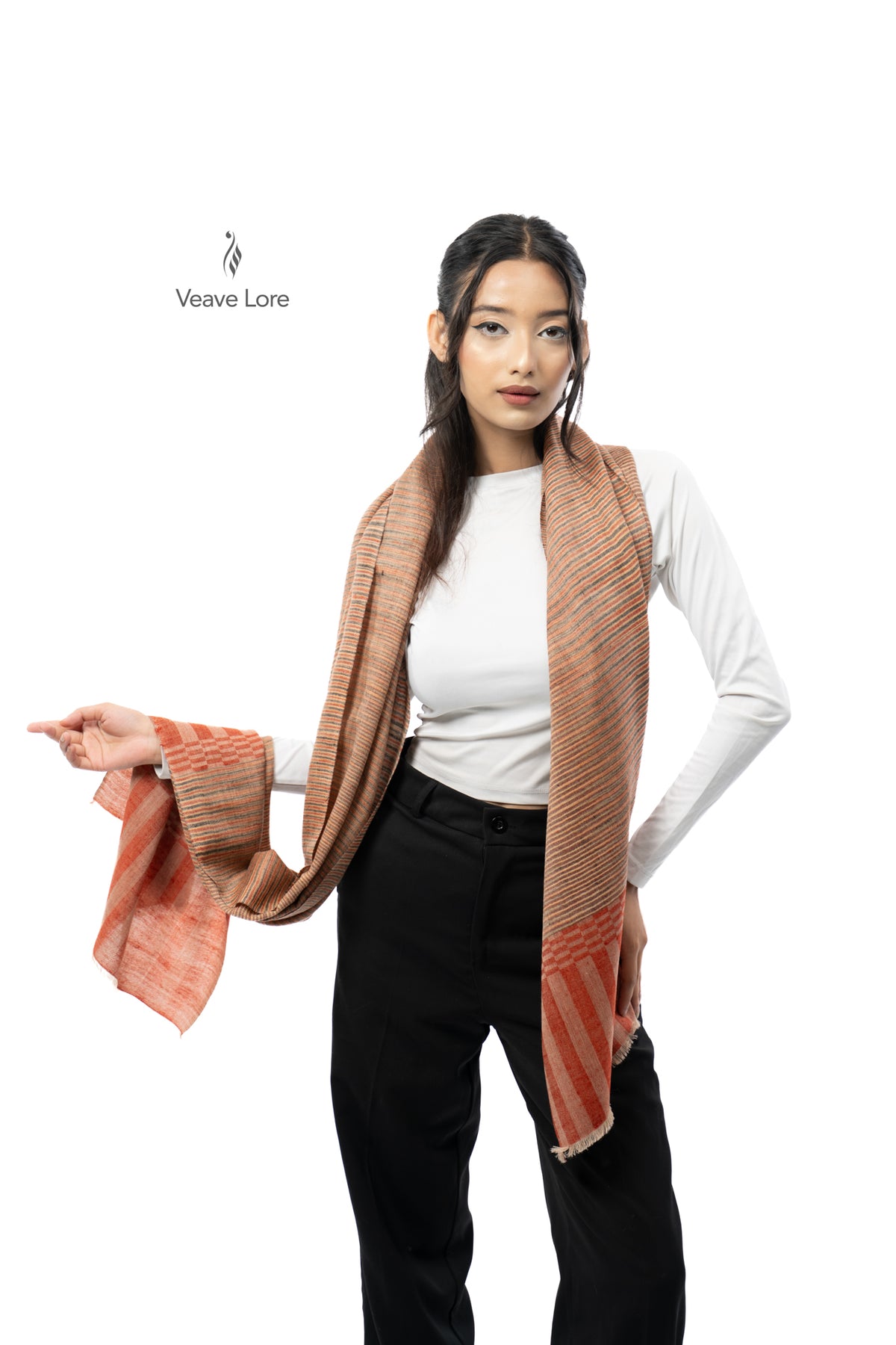 Cinnamon Cascade Pashmina Stole