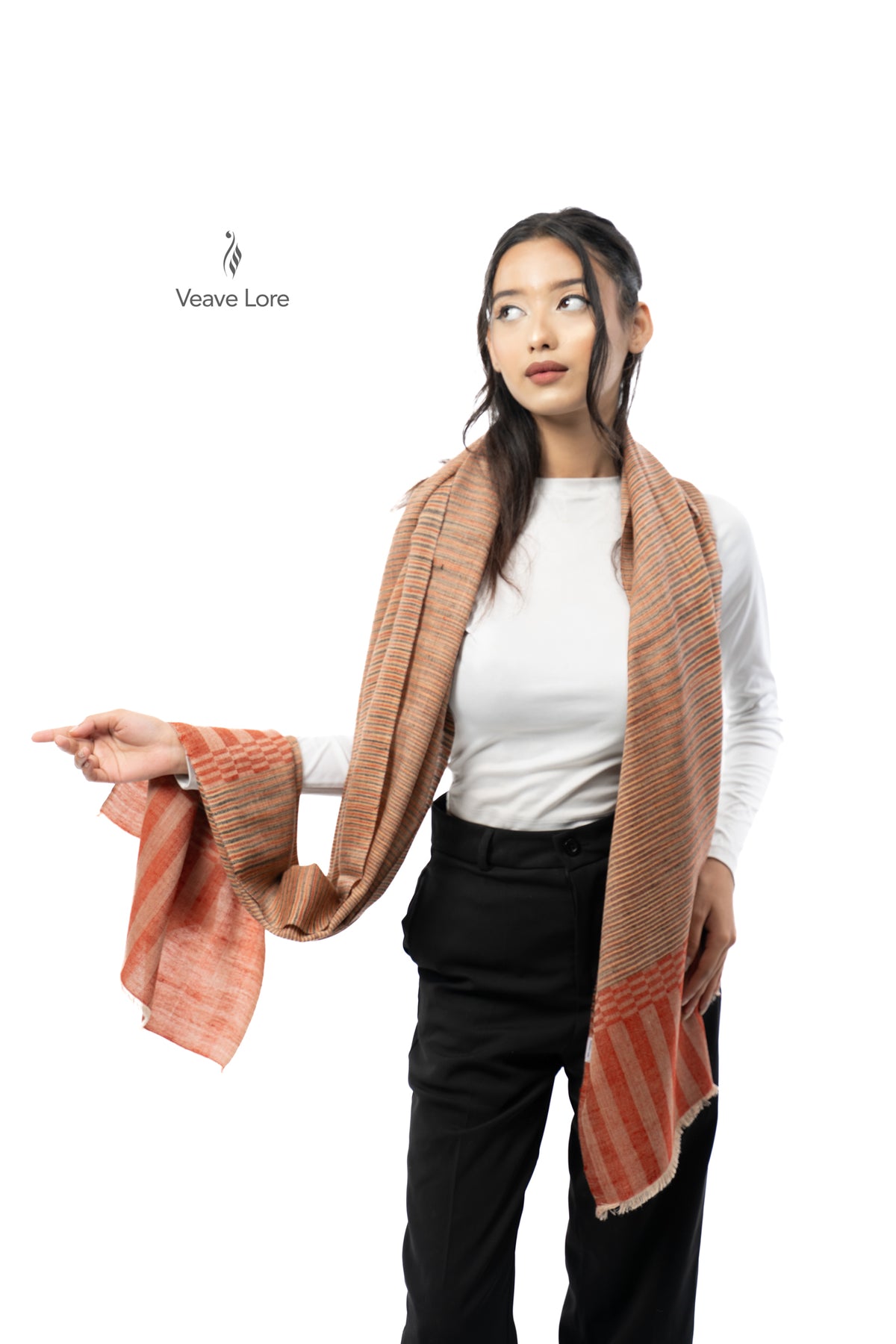Clay Ripple Pashmina Stole