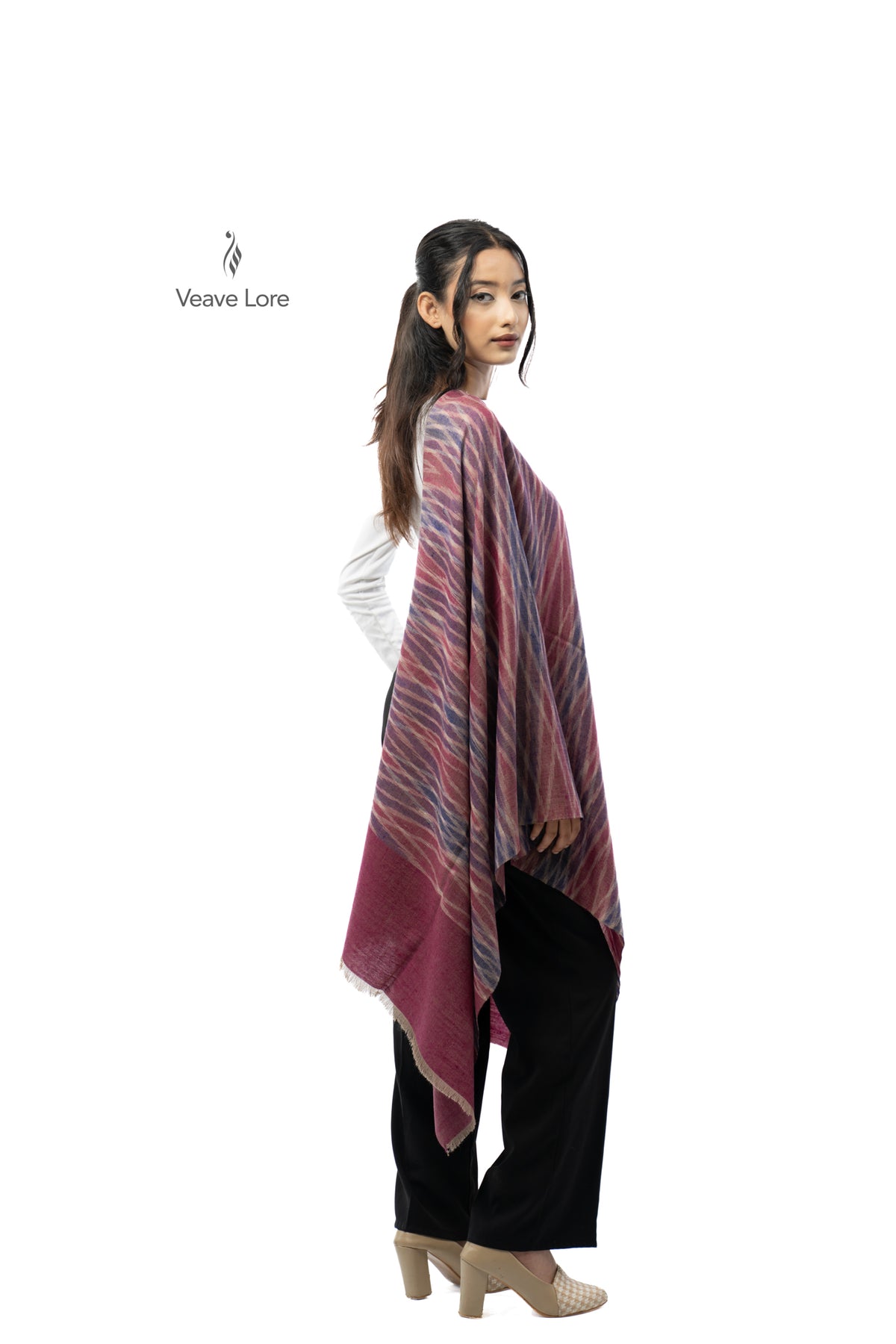 Mulberry Ripple Pashmina Stole