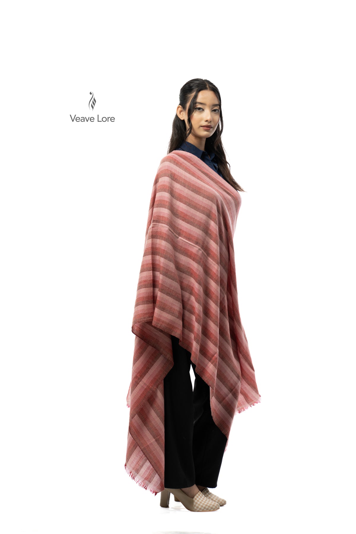 Rosewood Tier Pashmina Stole