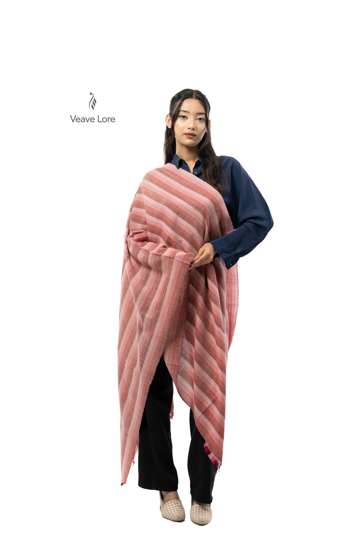 Rosewood Tier Pashmina Stole