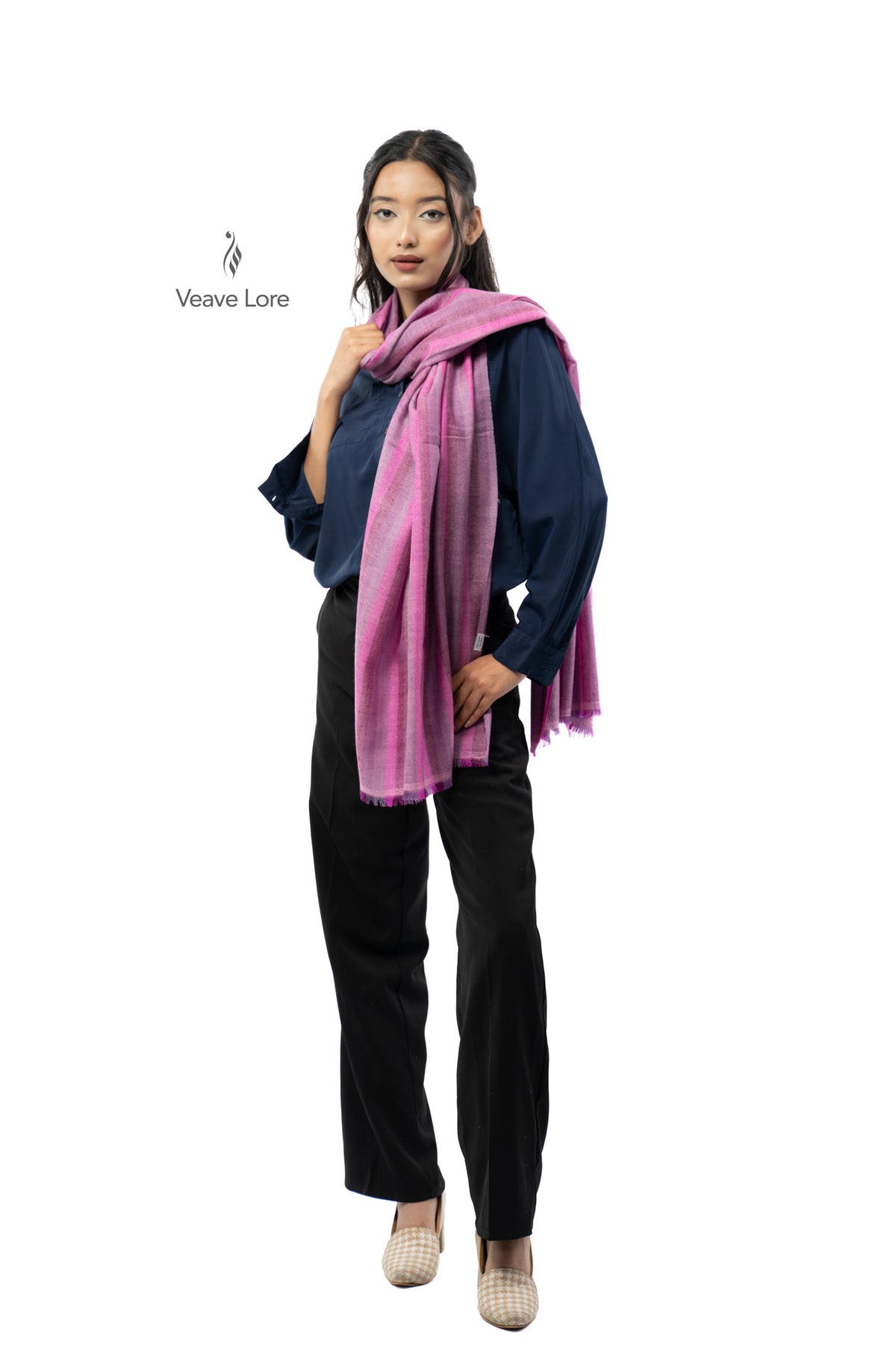 Fuchsia Palisade Pashmina Stole