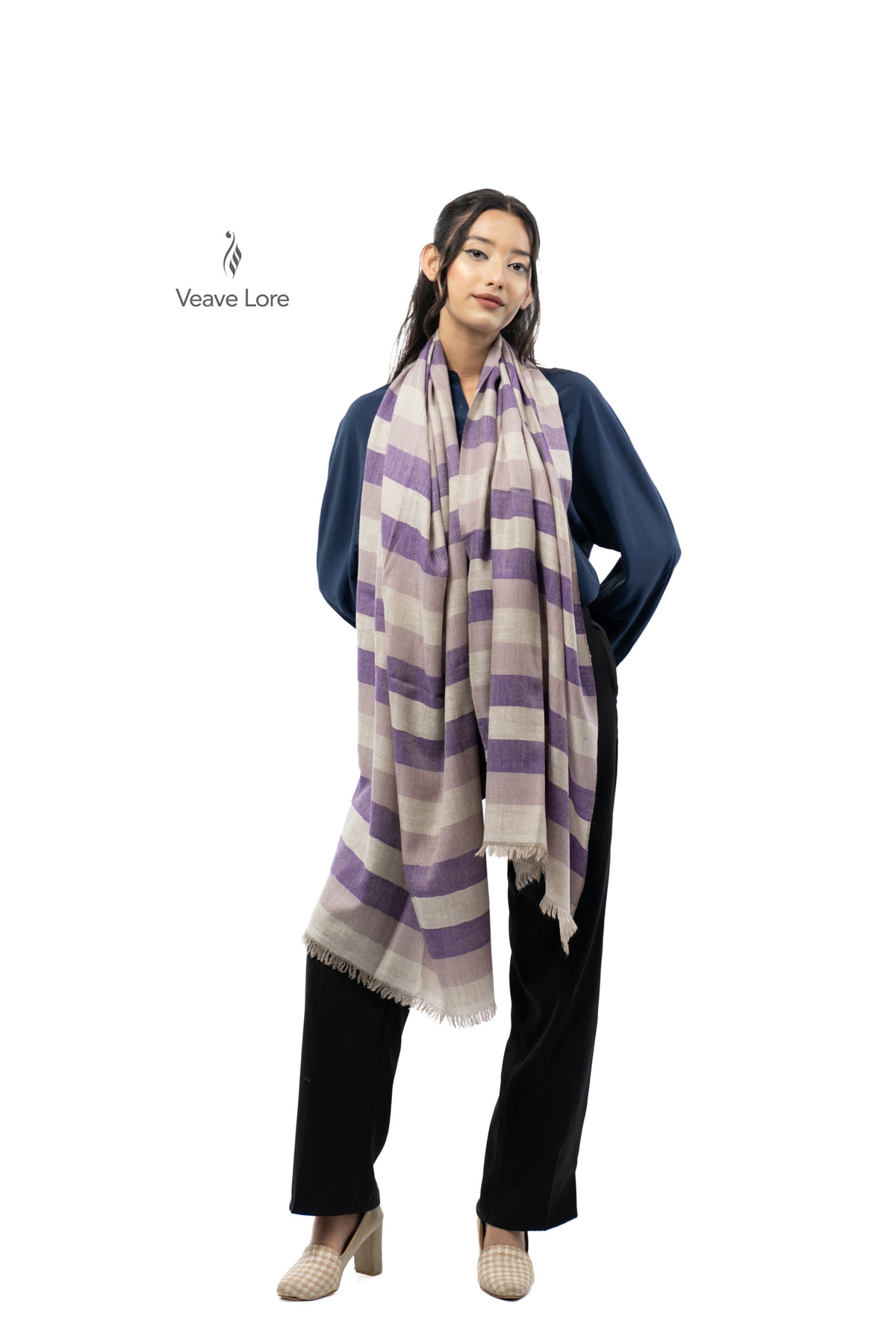 Amethyst Stratum Pashmina Stole
