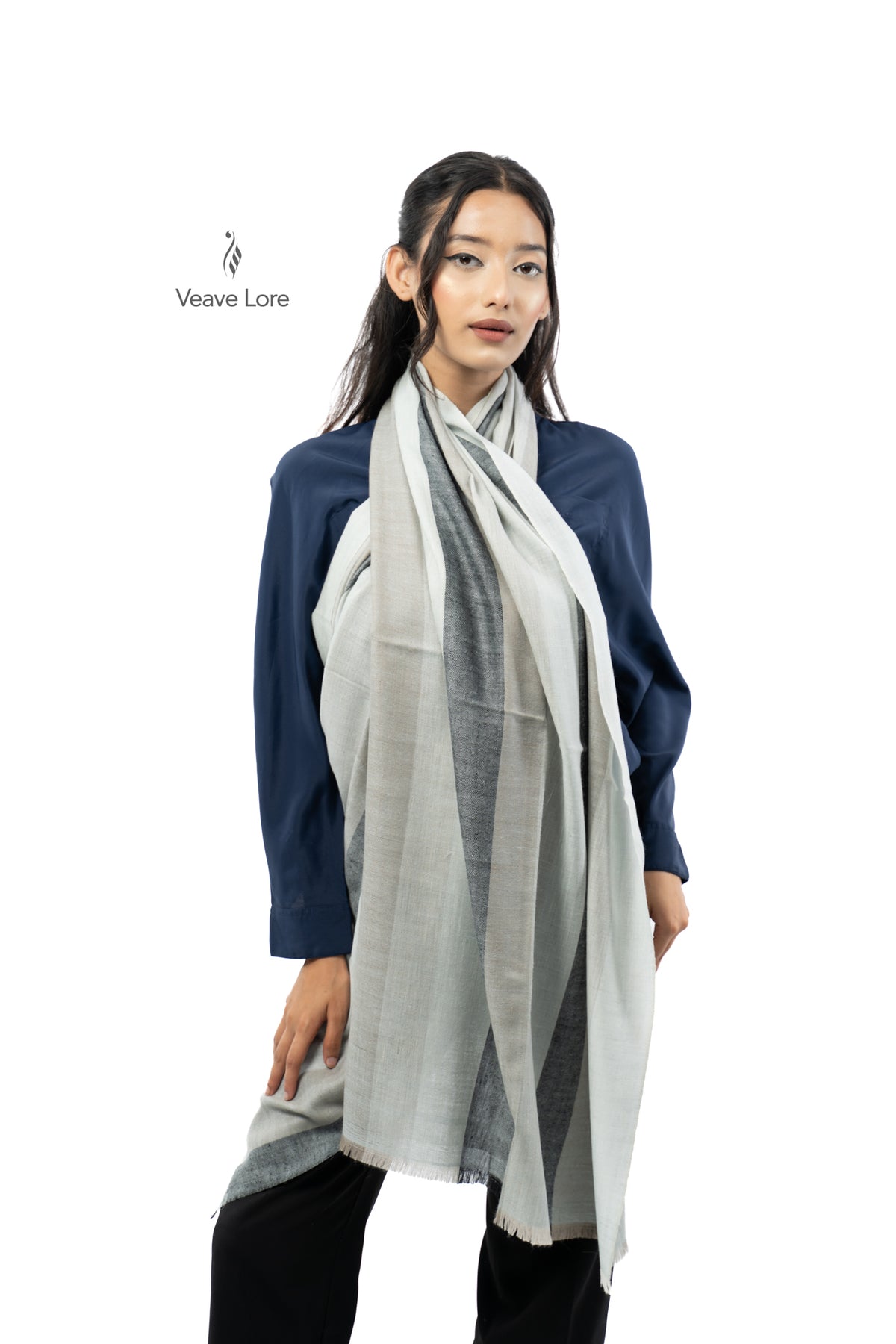 Pewter Sidebar Pashmina Stole