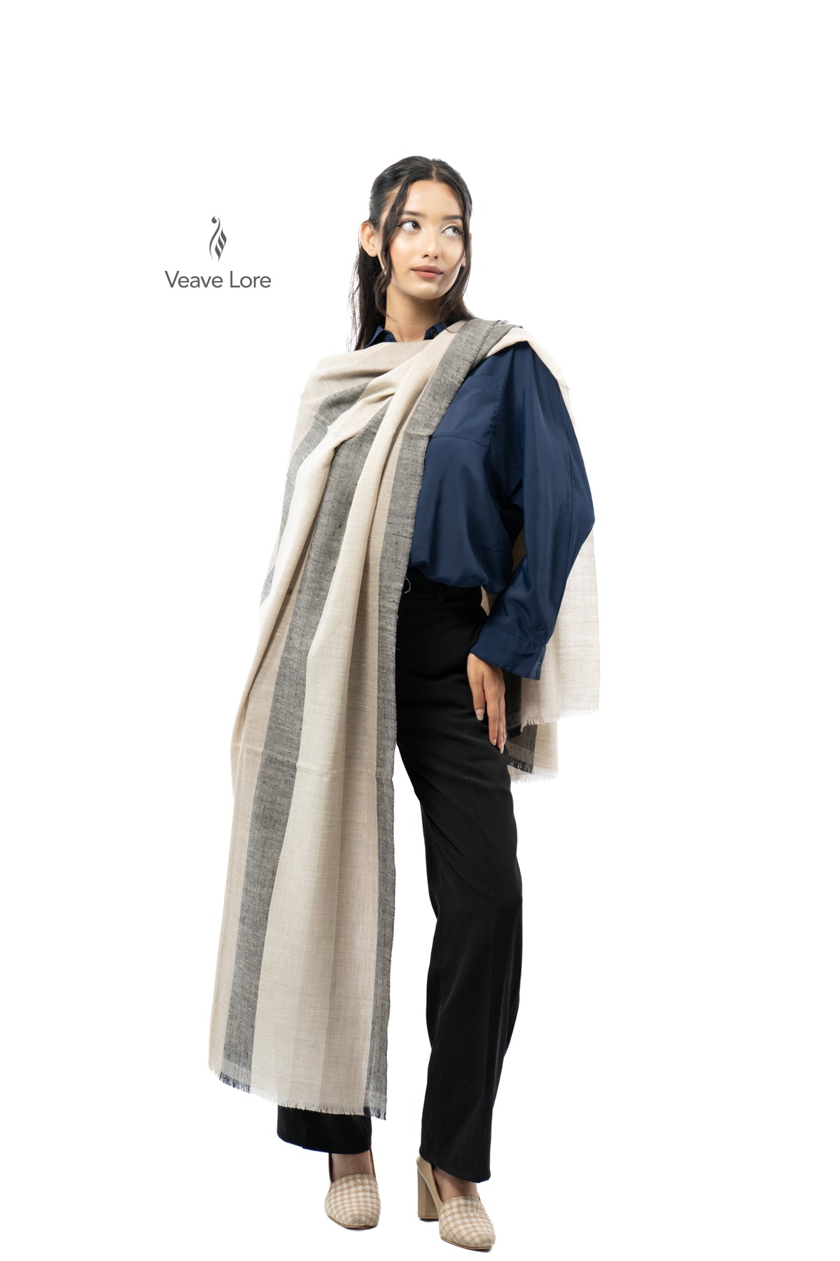 Oat Margin Pashmina Stole