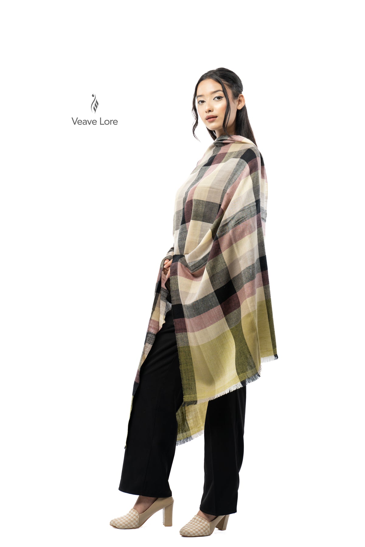 Heather Latticework Pashmina Stole