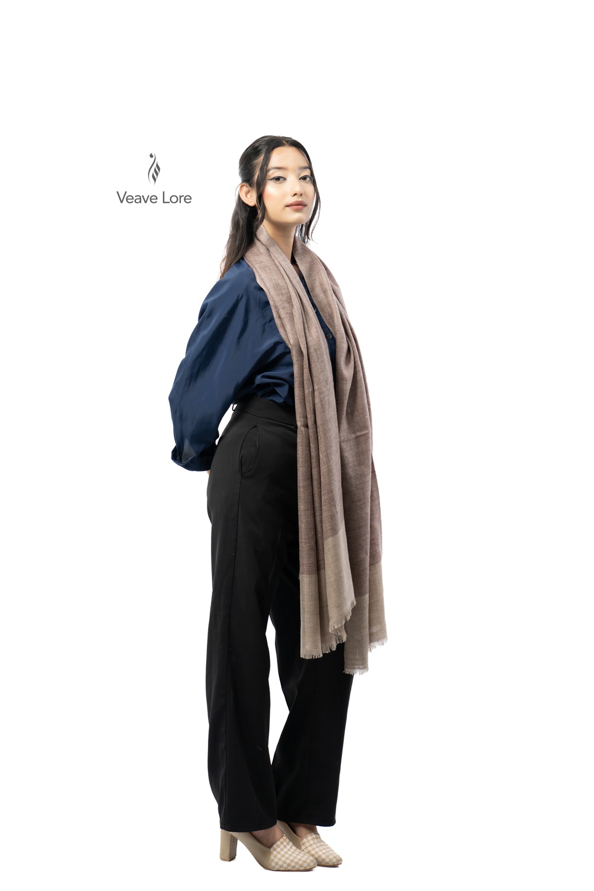 Cocoa Melange Pashmina Stole