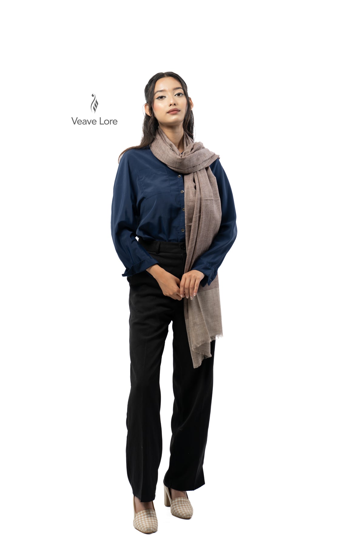 Cocoa Melange Pashmina Stole