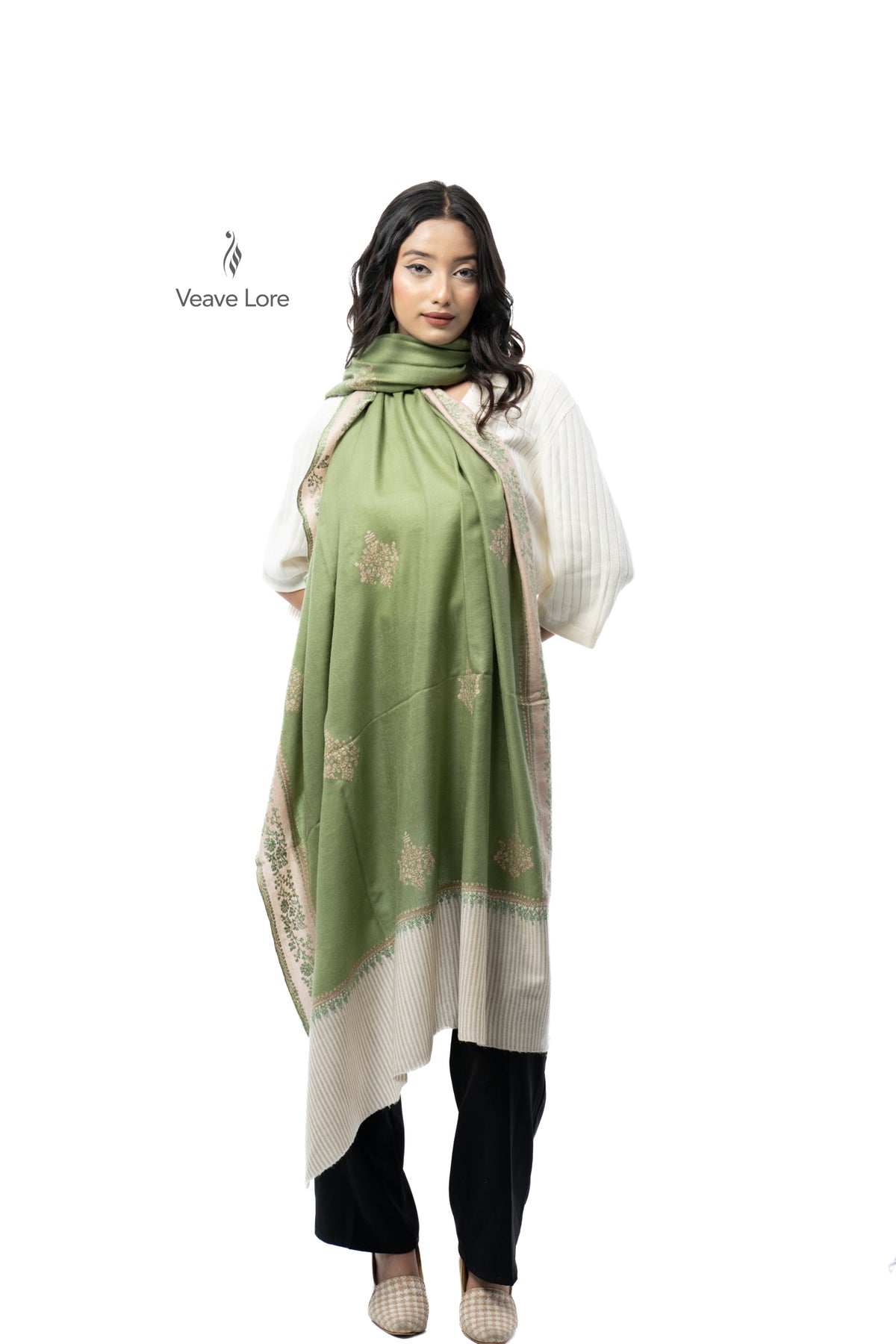 Sage Sprig Pashmina Shawl