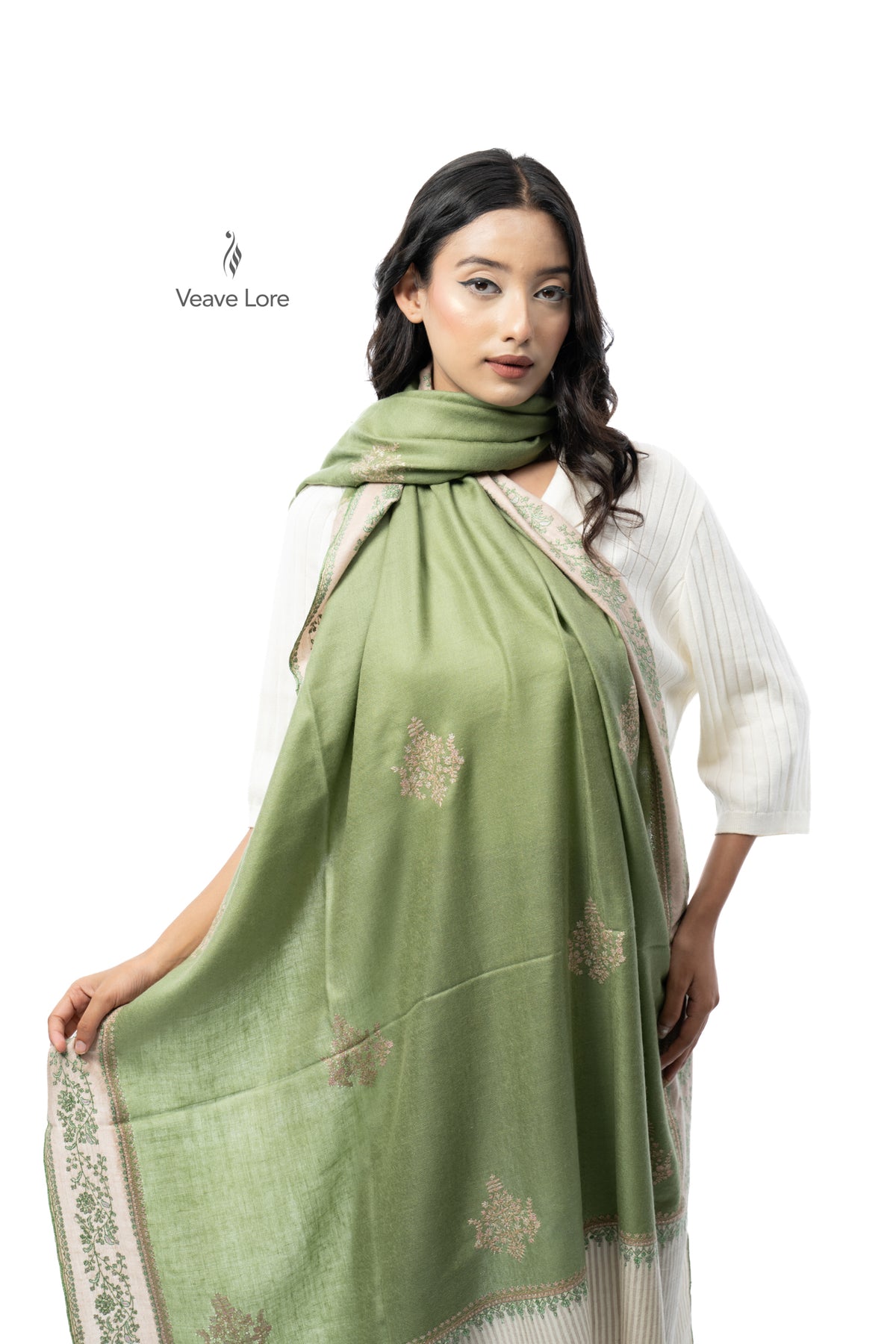 Sage Sprig Pashmina Shawl