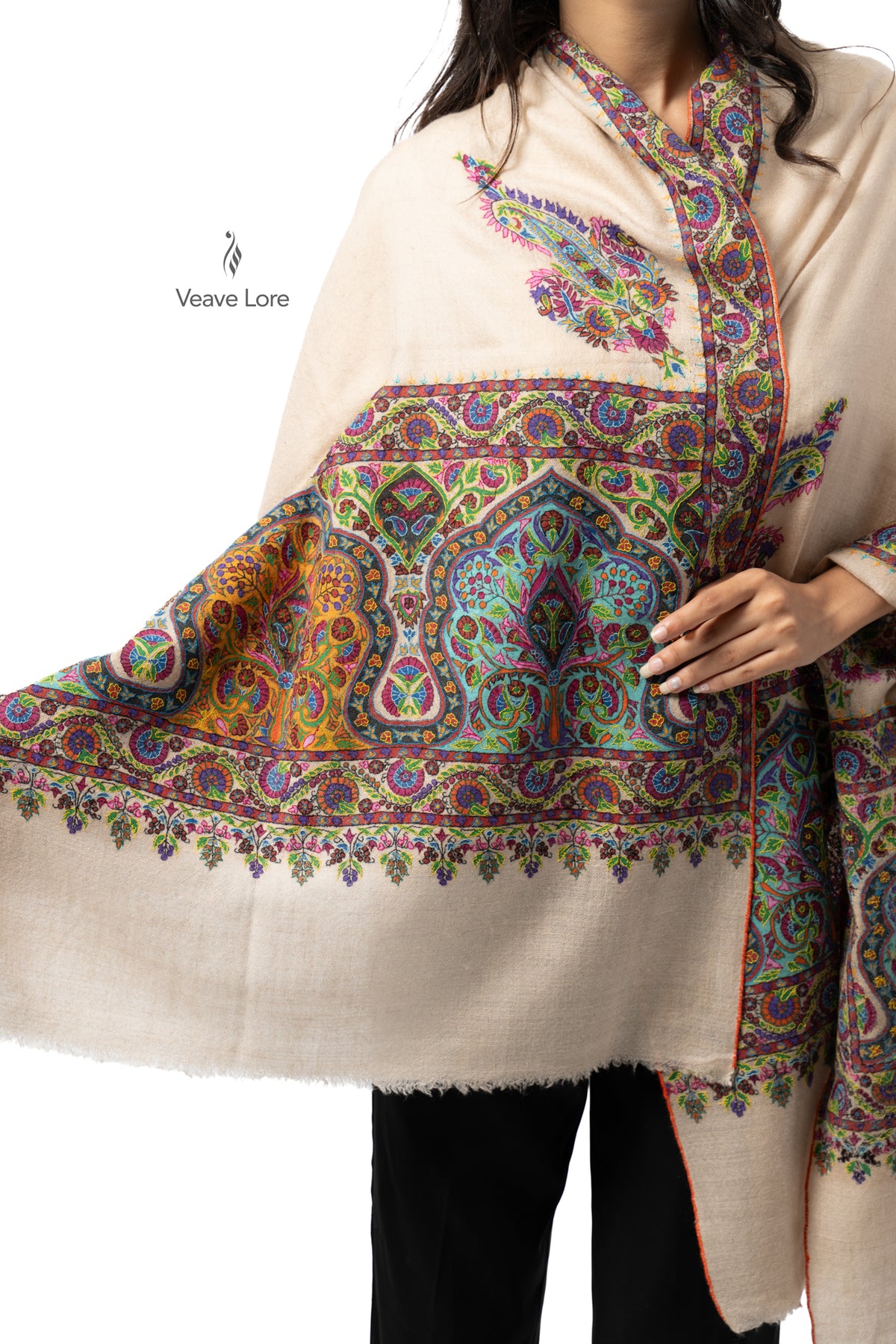 Almond Palette Pashmina Stole