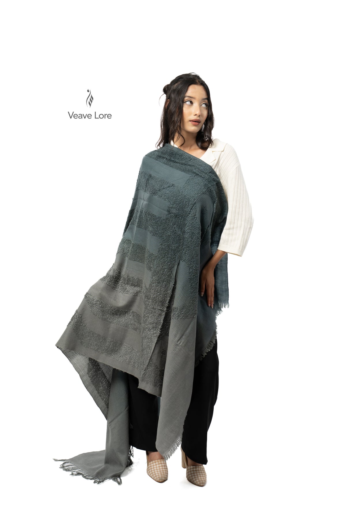 Pewter Slate Pashmina Towel