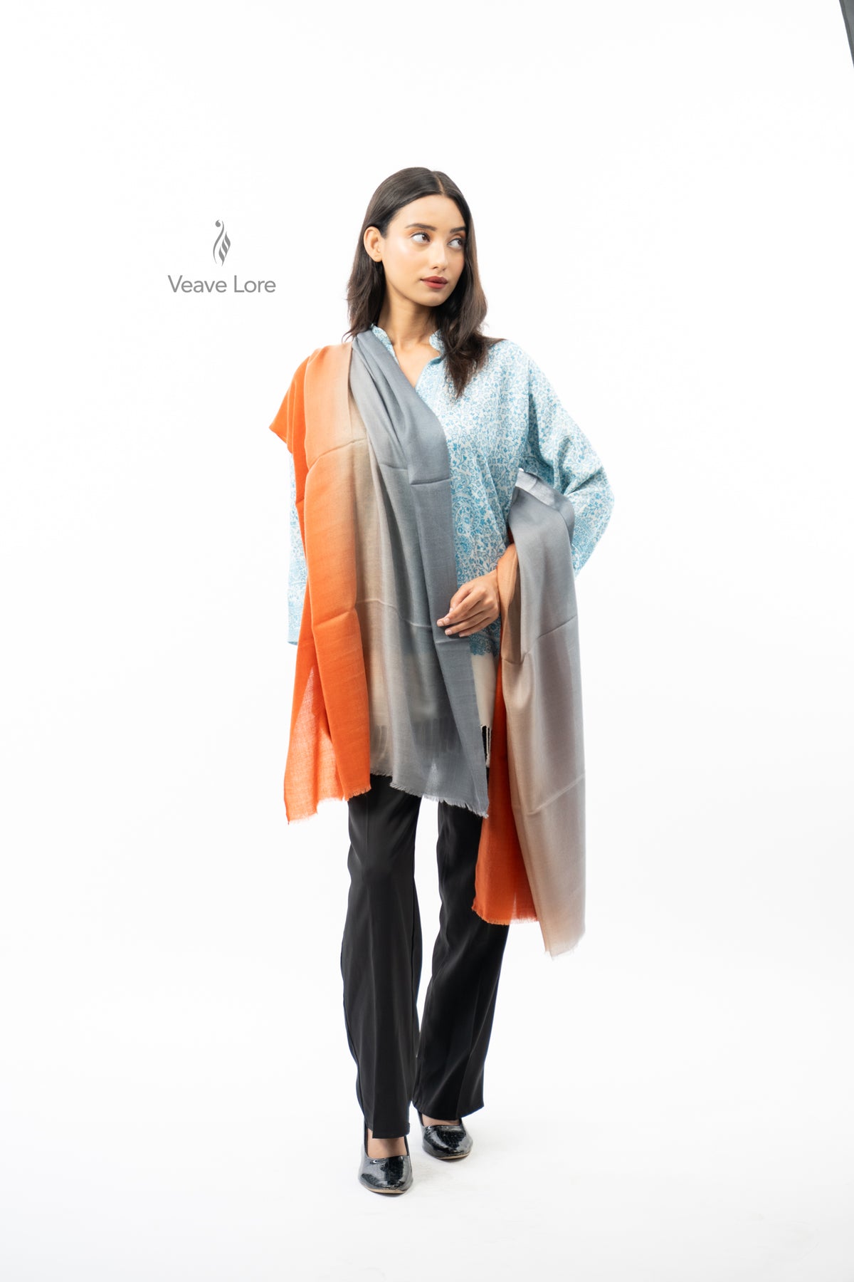 Slateglow Emberfade Pashmina Stole