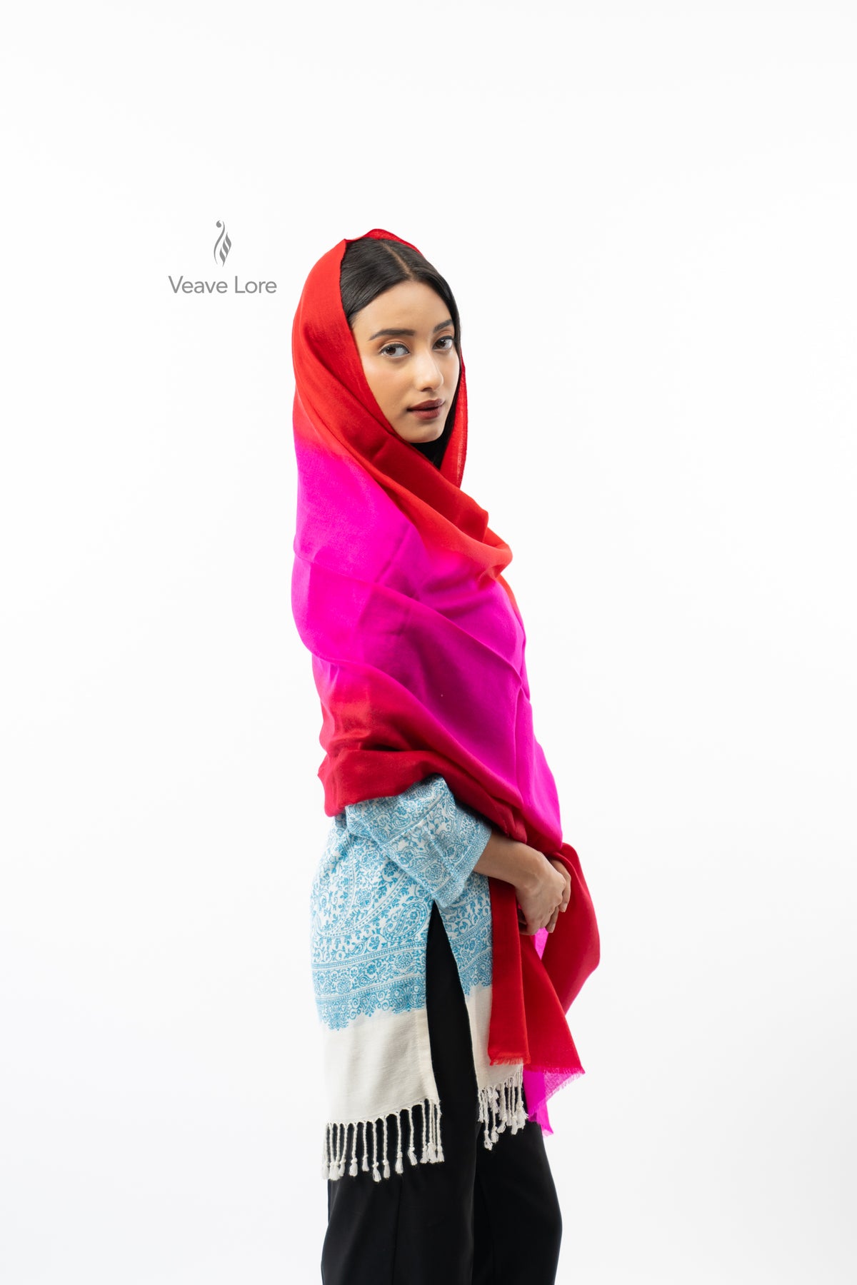 Scarletblaze Magentafade Pashmina Stole