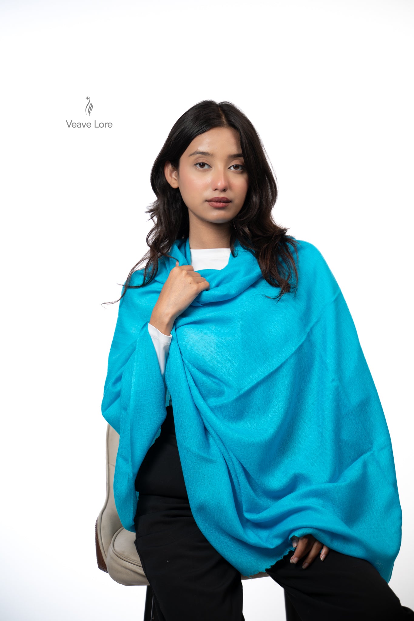 Firoza Lagoon Fine Wool Shawl