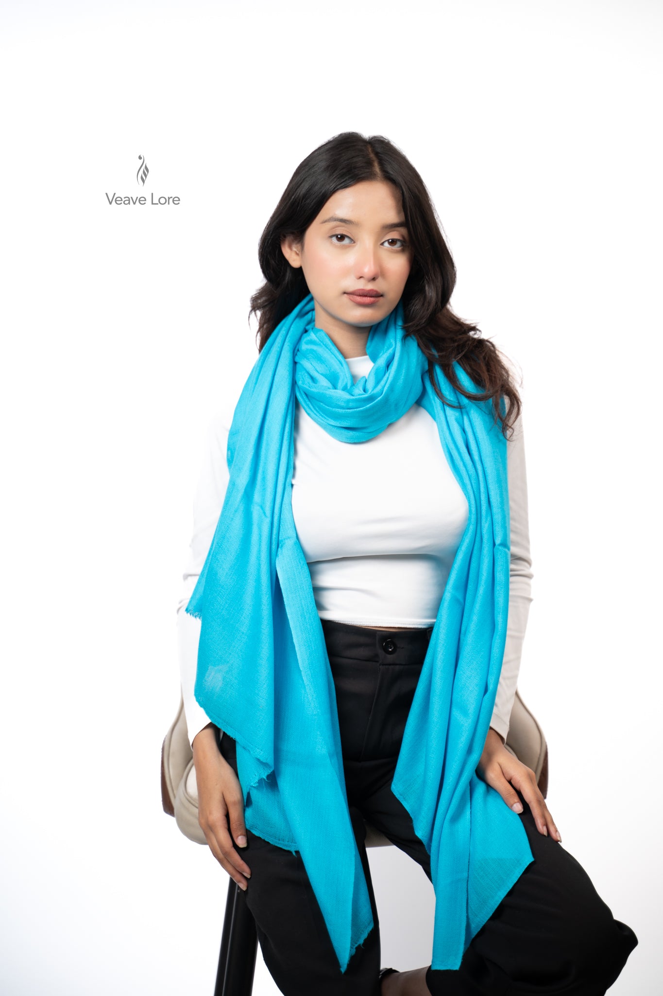 Firoza Lagoon Fine Wool Shawl