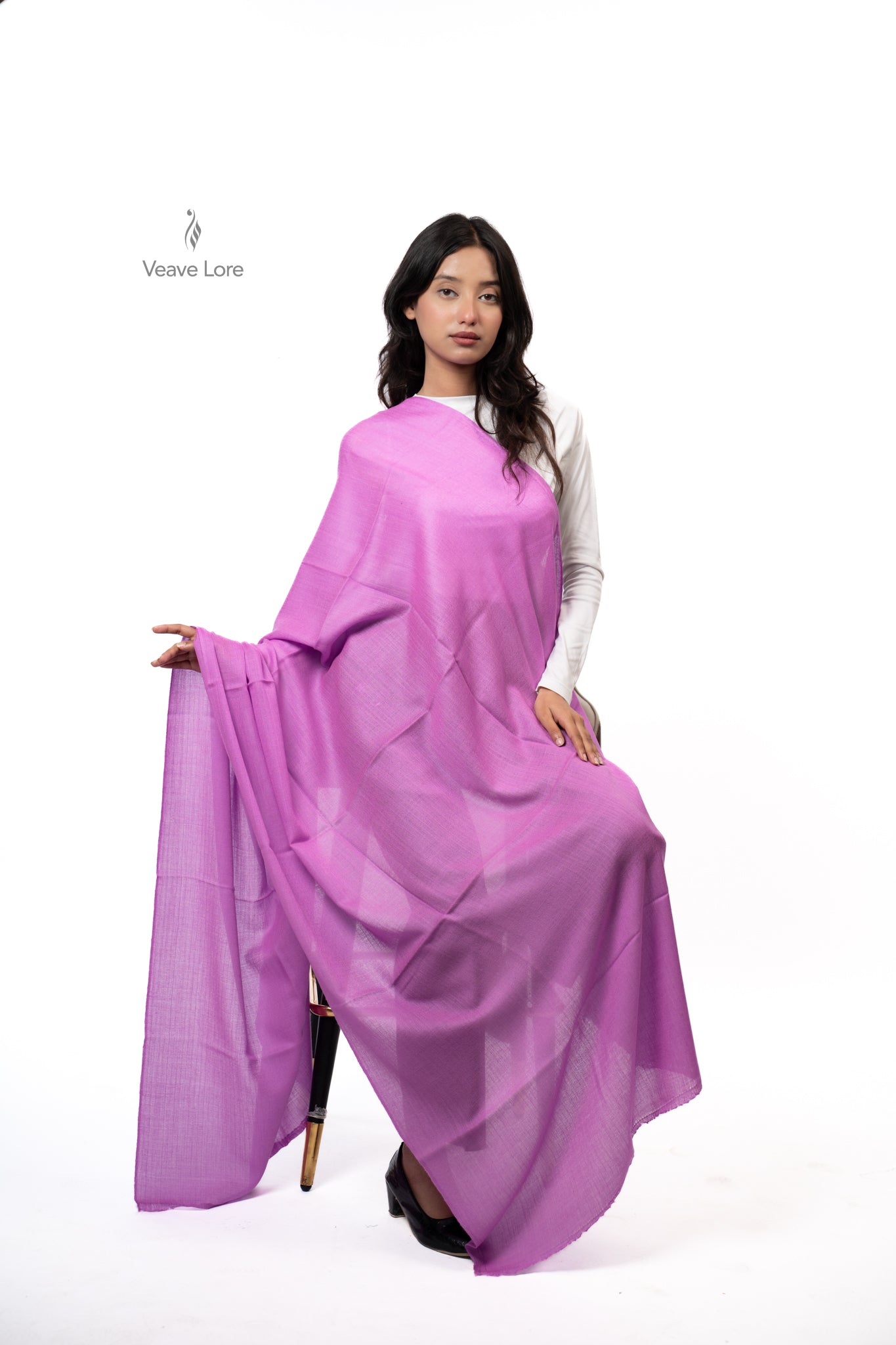 Naaz Orchid Fine Wool Shawl