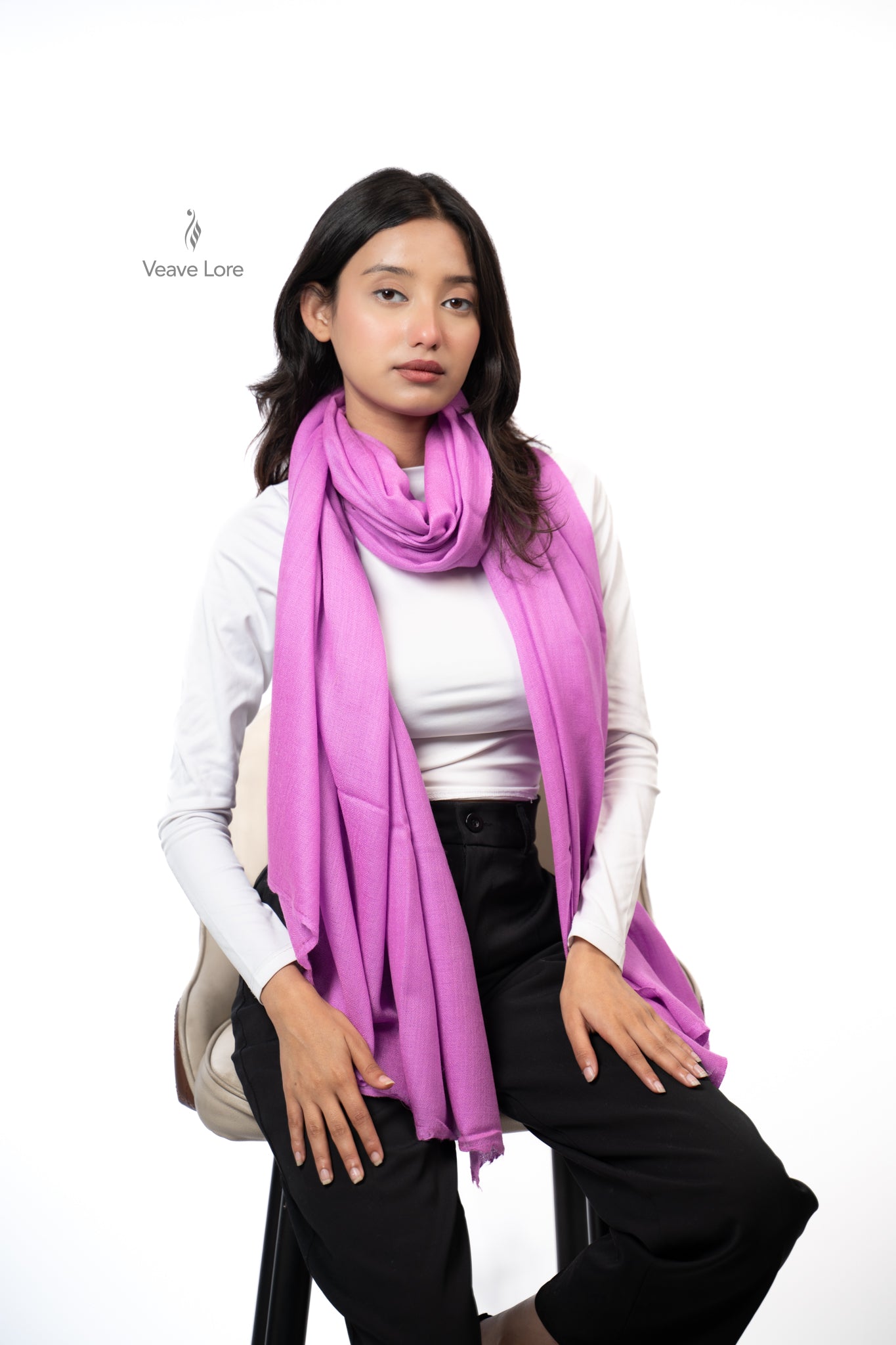 Naaz Orchid Fine Wool Shawl